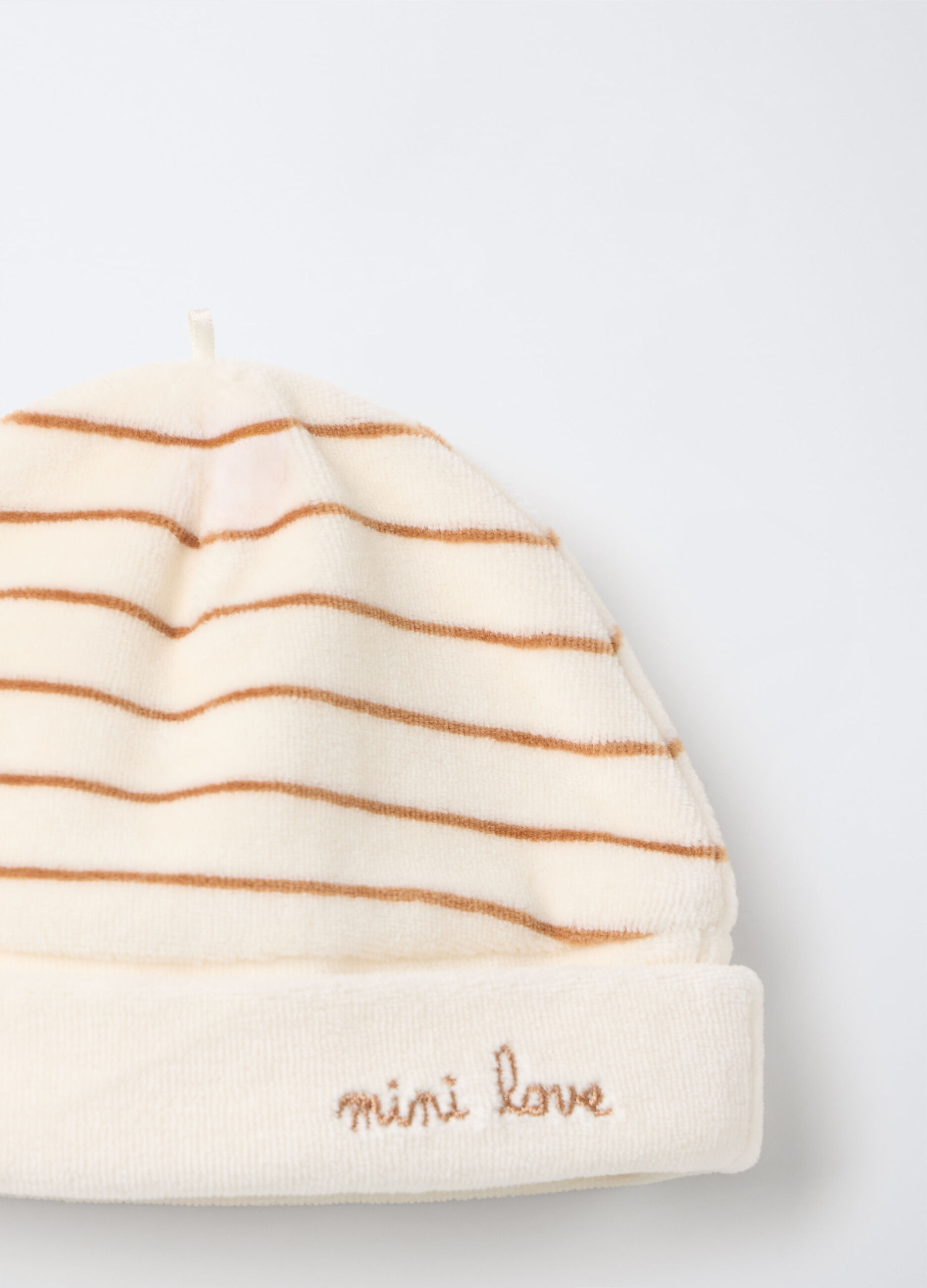 Set berretto + scarpine in puro cotone velour _1