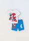 Jogging set corto in jersey di puro cotone neonato_0