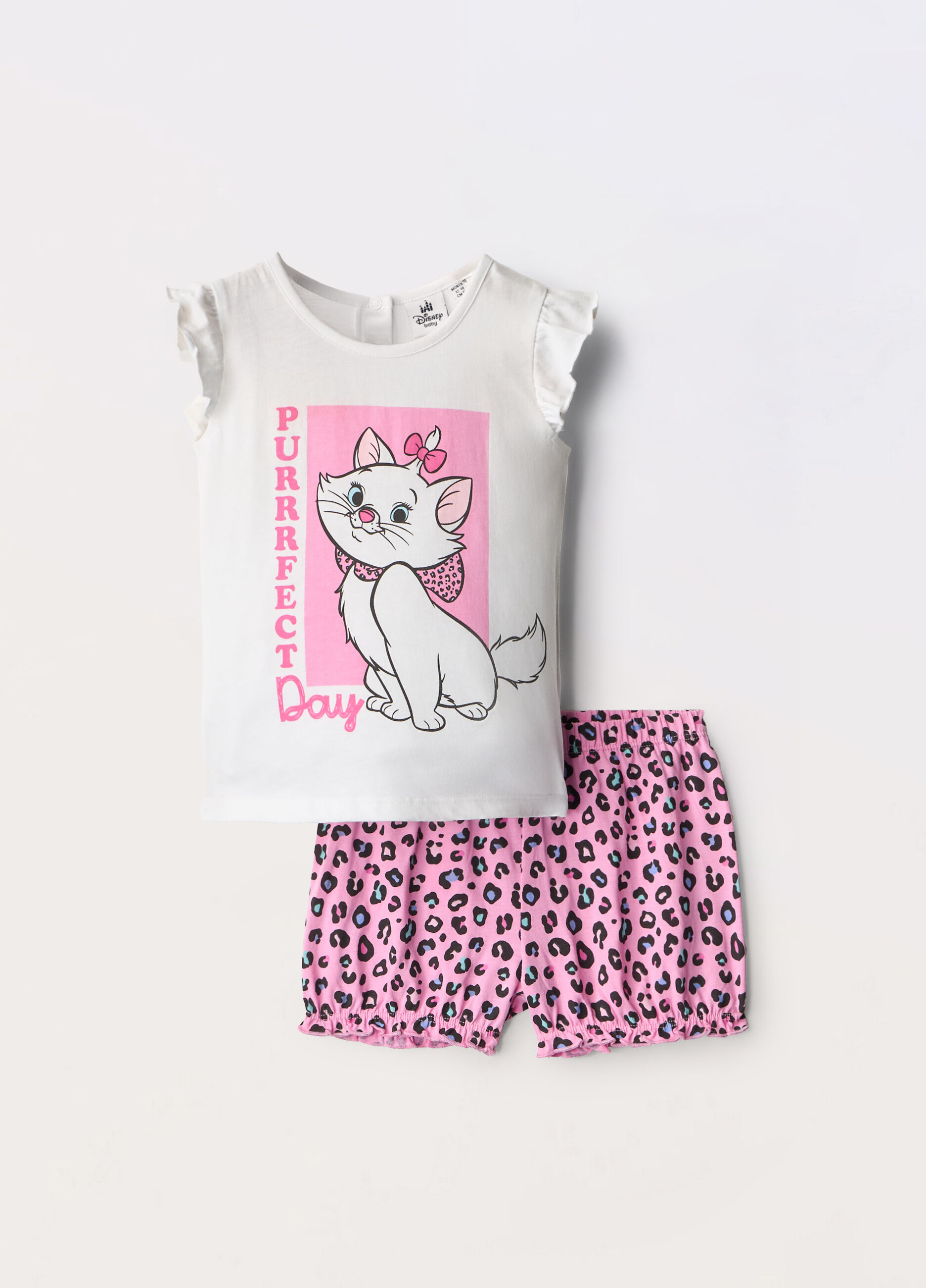 Set pigiama corto in jersey di puro cotone neonata_0