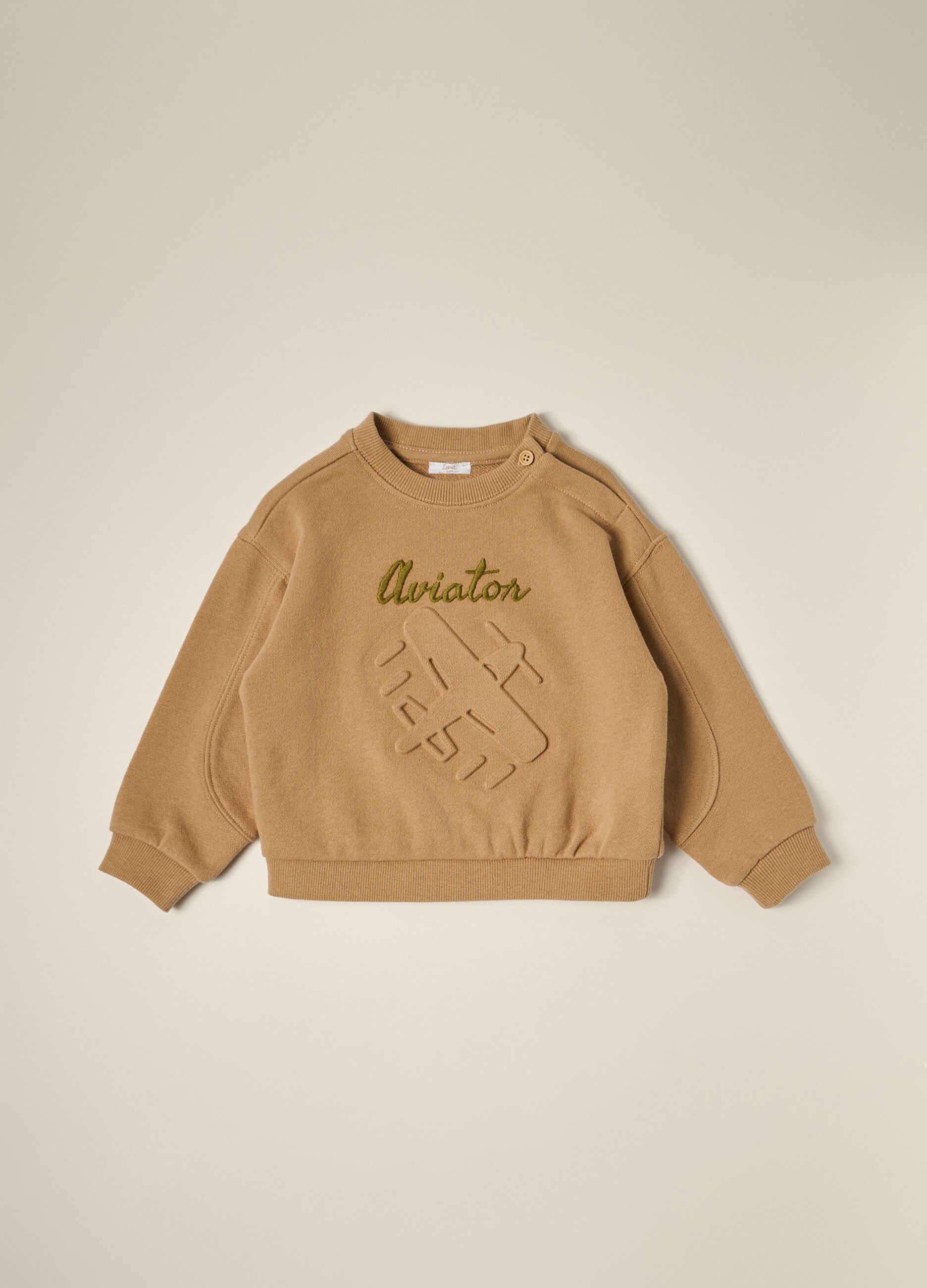 Felpa in french terry di puro cotone IANA neonato_0