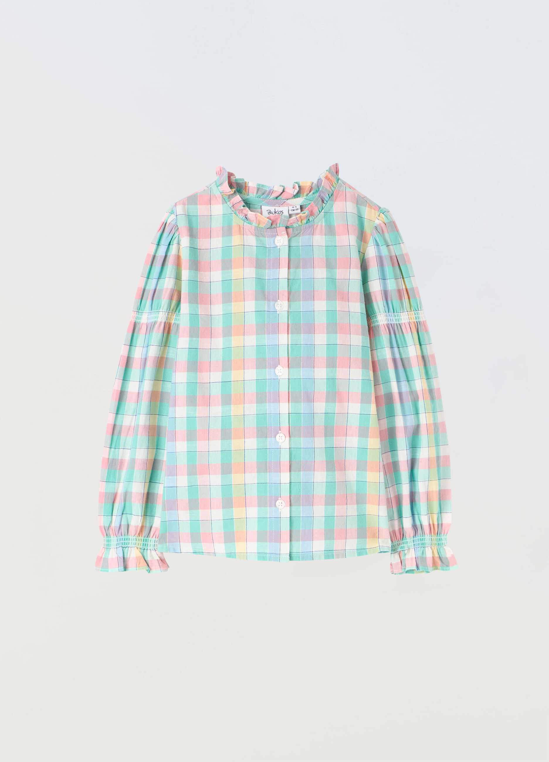 Camicia in popeline di puro cotone bambina_0