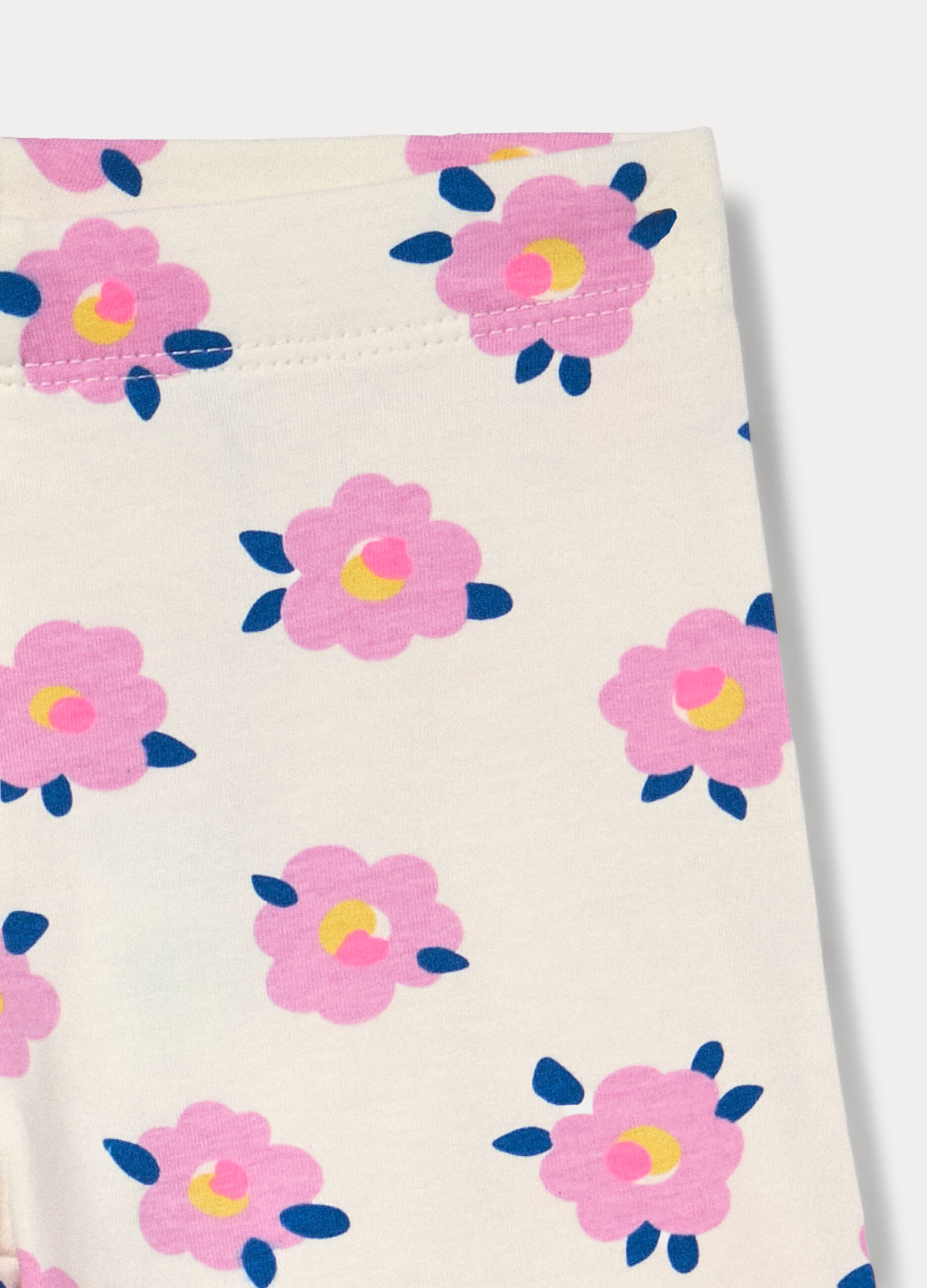 Leggings corti in jersey di cotone stretch bambina_2