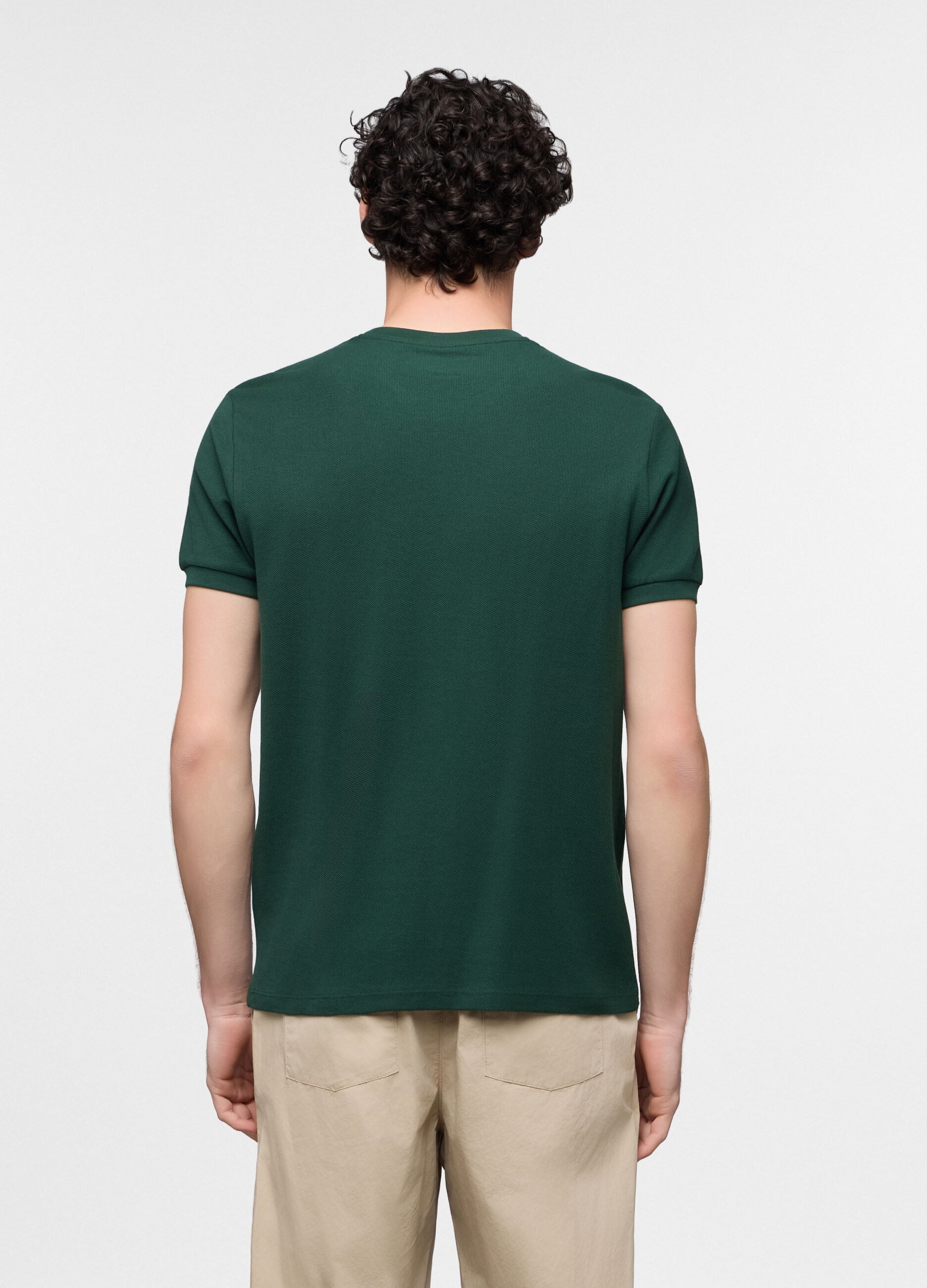 T-shirt in piquet di cotone uomo