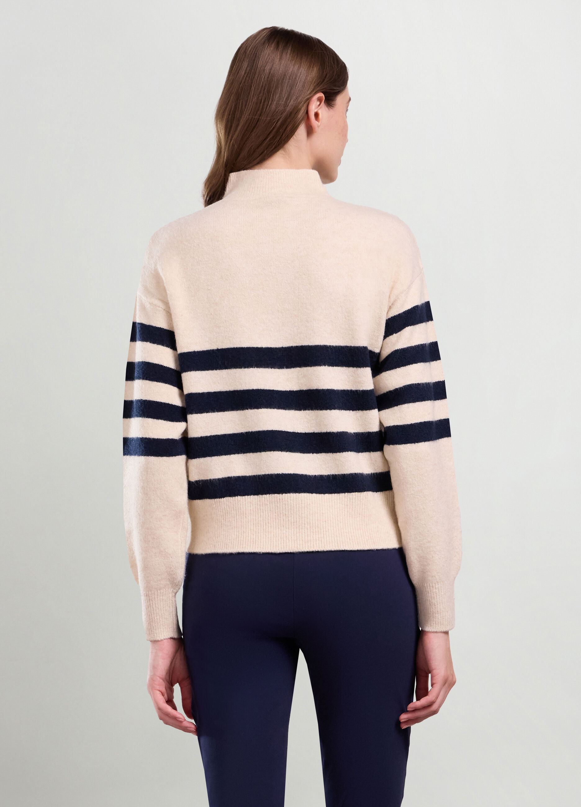 Tricot con motivo a righe donna_1