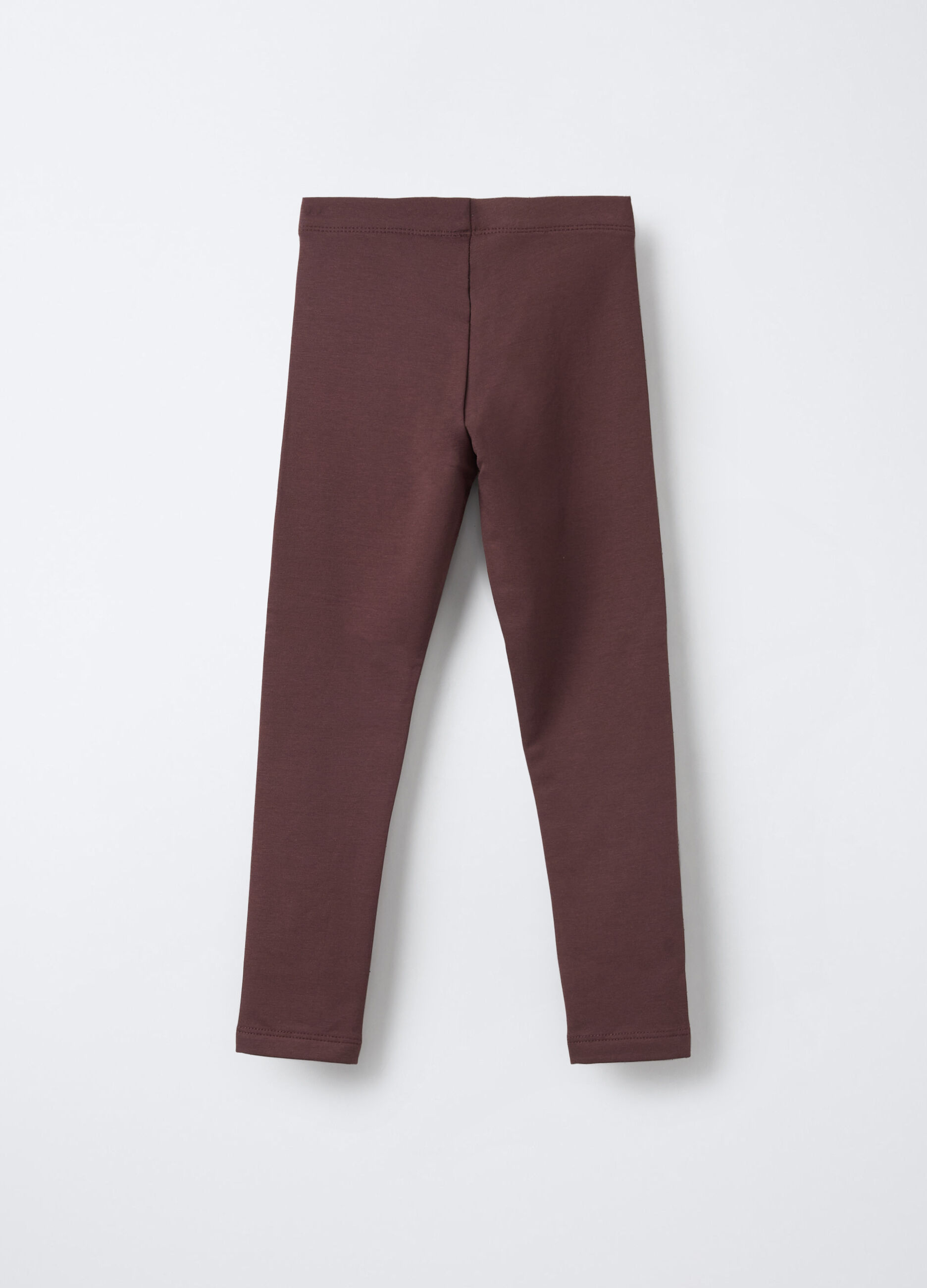 Leggings in cotone garzato stretch Fit Regular bambina_1