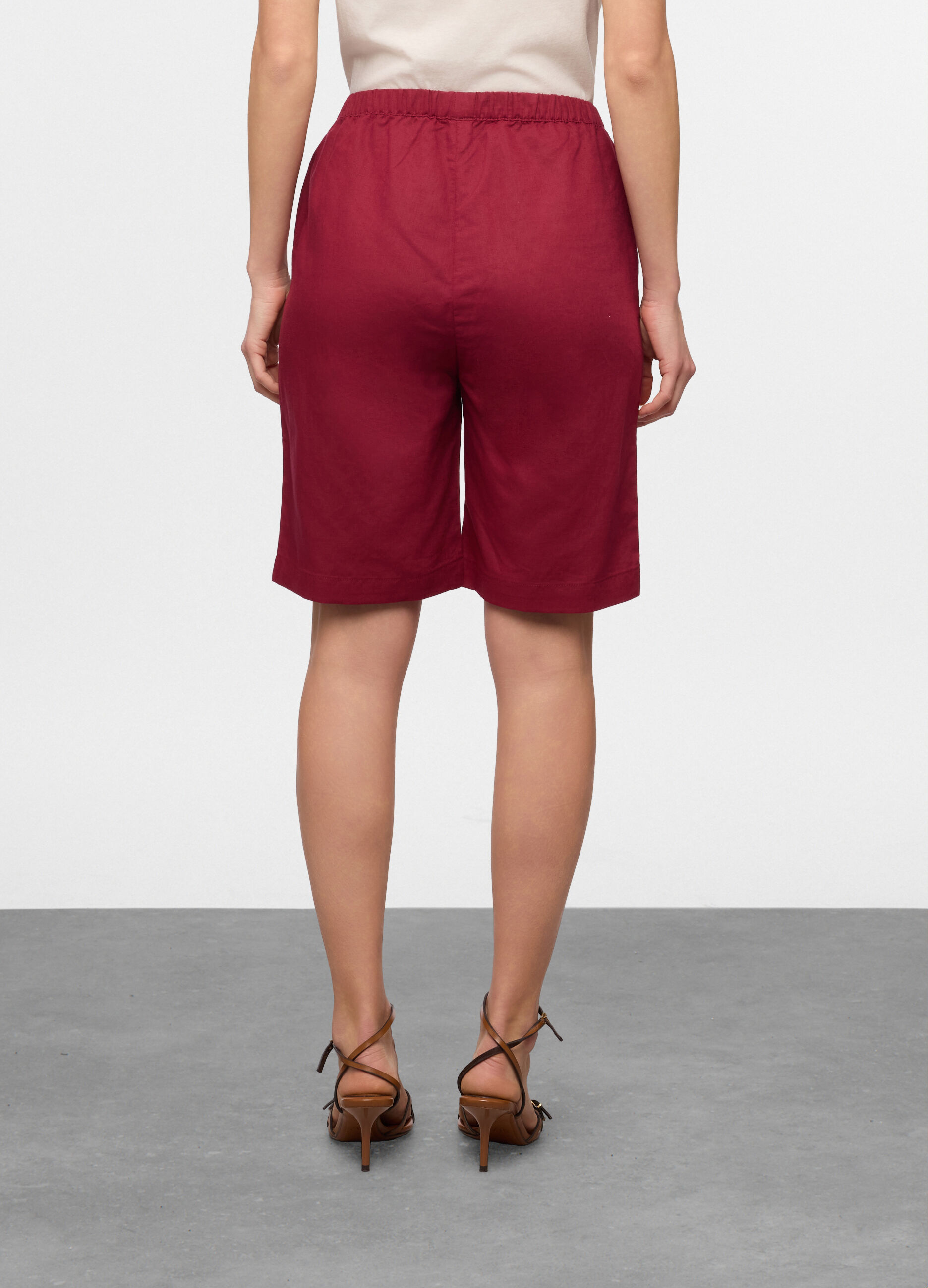 Bermuda wide leg misto lino donna_1