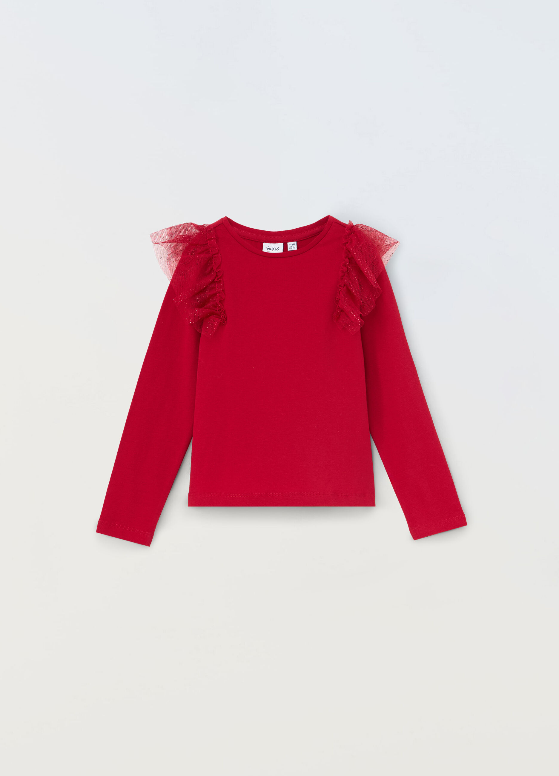 T-shirt in jersey di cotone stretch bambina_0