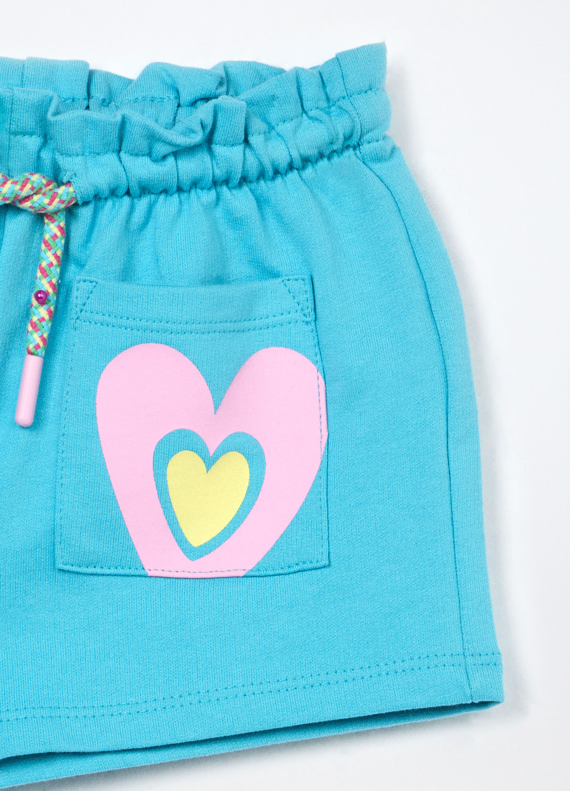 Shorts in french terry di puro cotone neonata_2