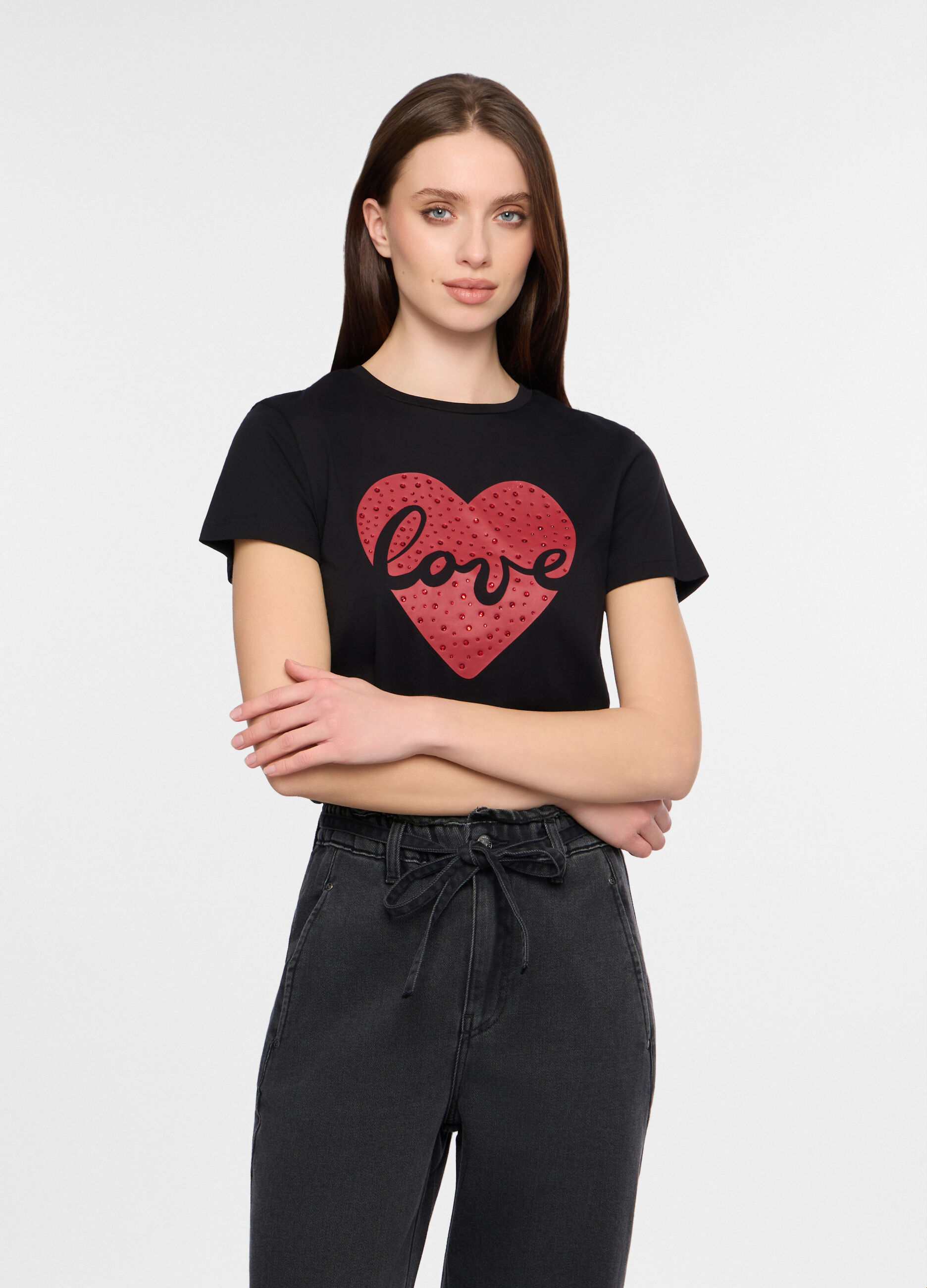 T-shirt girocollo donna_0