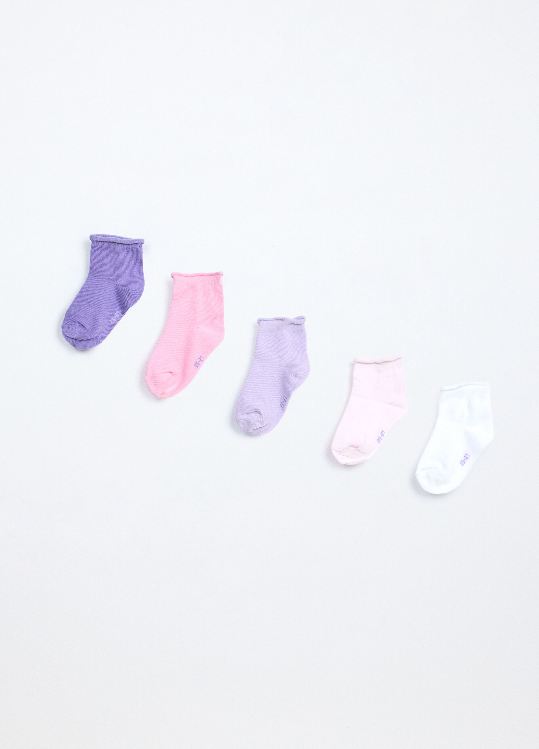 Pack 5 calze corte misto cotone bambina_1