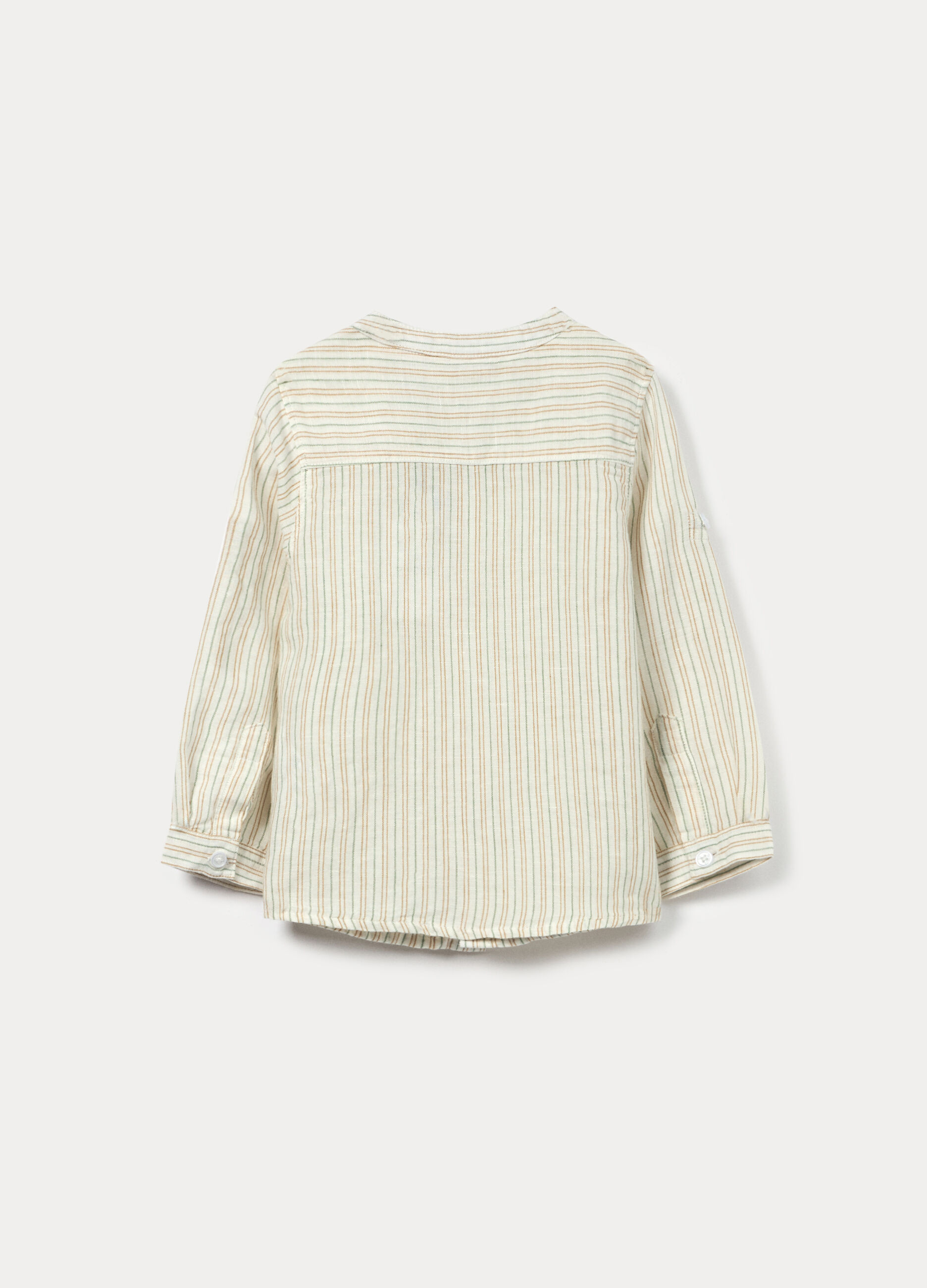 Camicia regular fit misto lino bimbo_1