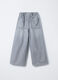 Treggings in denim di puro cotone Wide Leg bambina_1