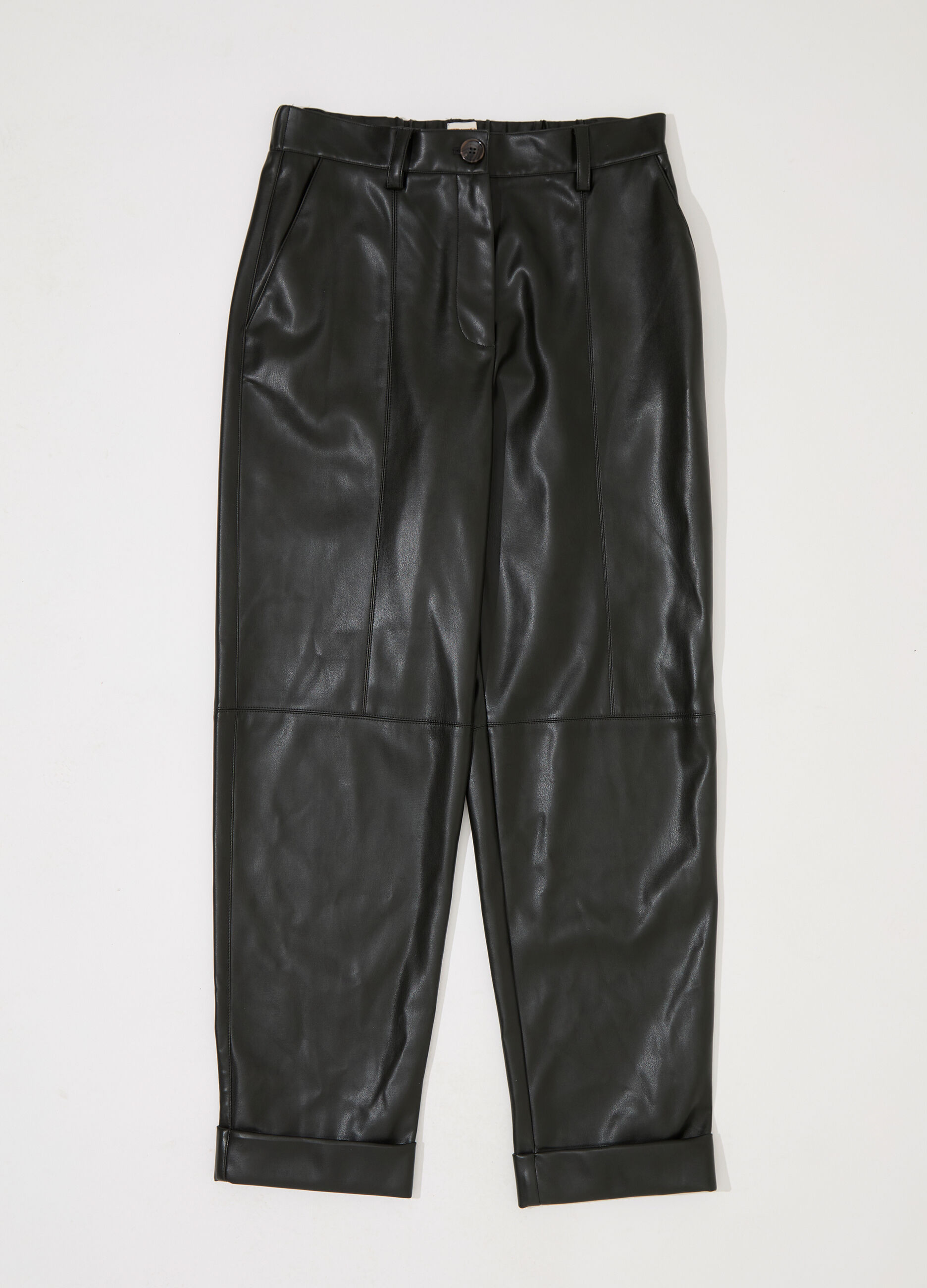 Pantalone balloon in ecopelle donna_4