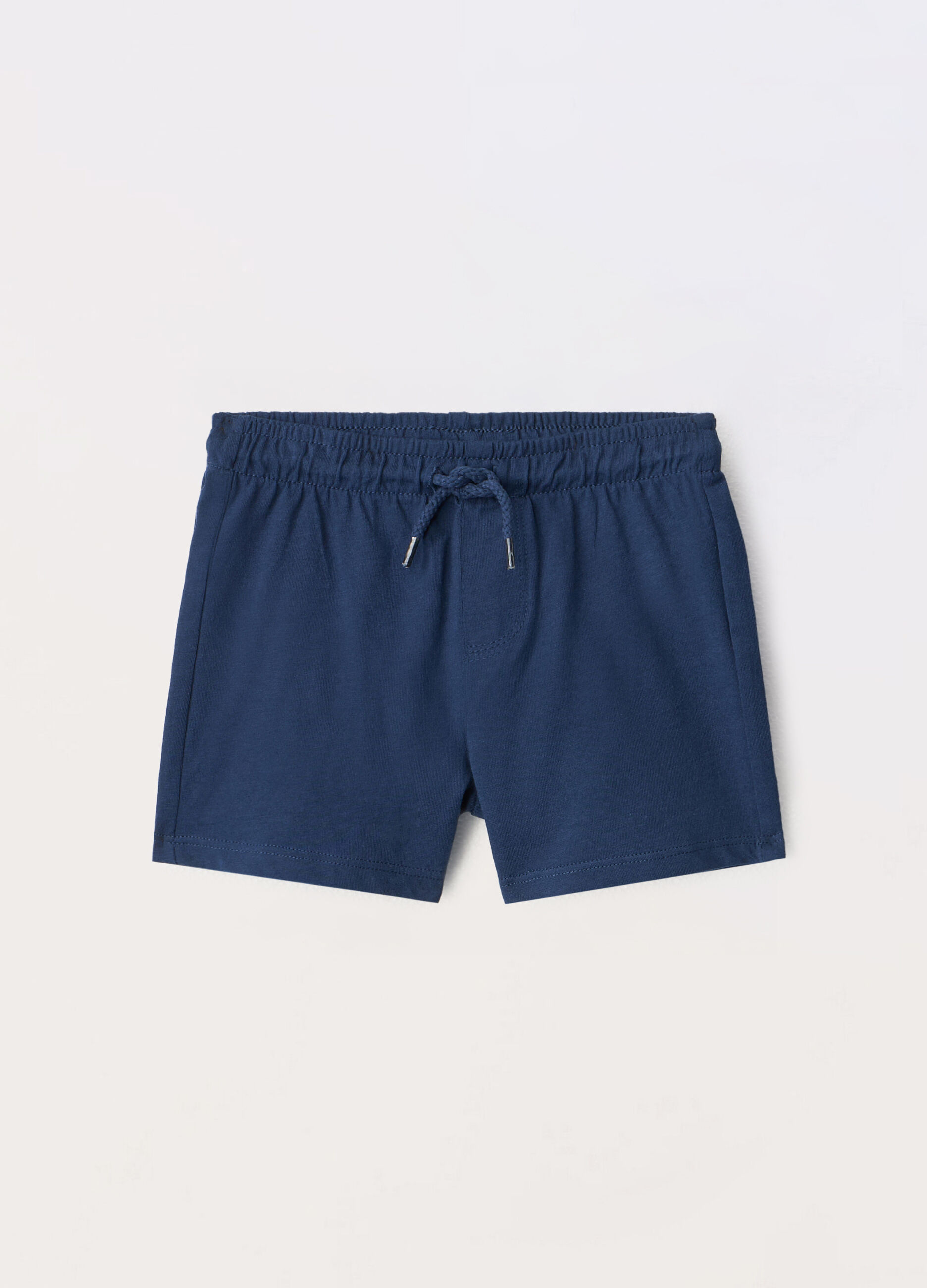 Shorts in jersey di puro cotone neonato_0