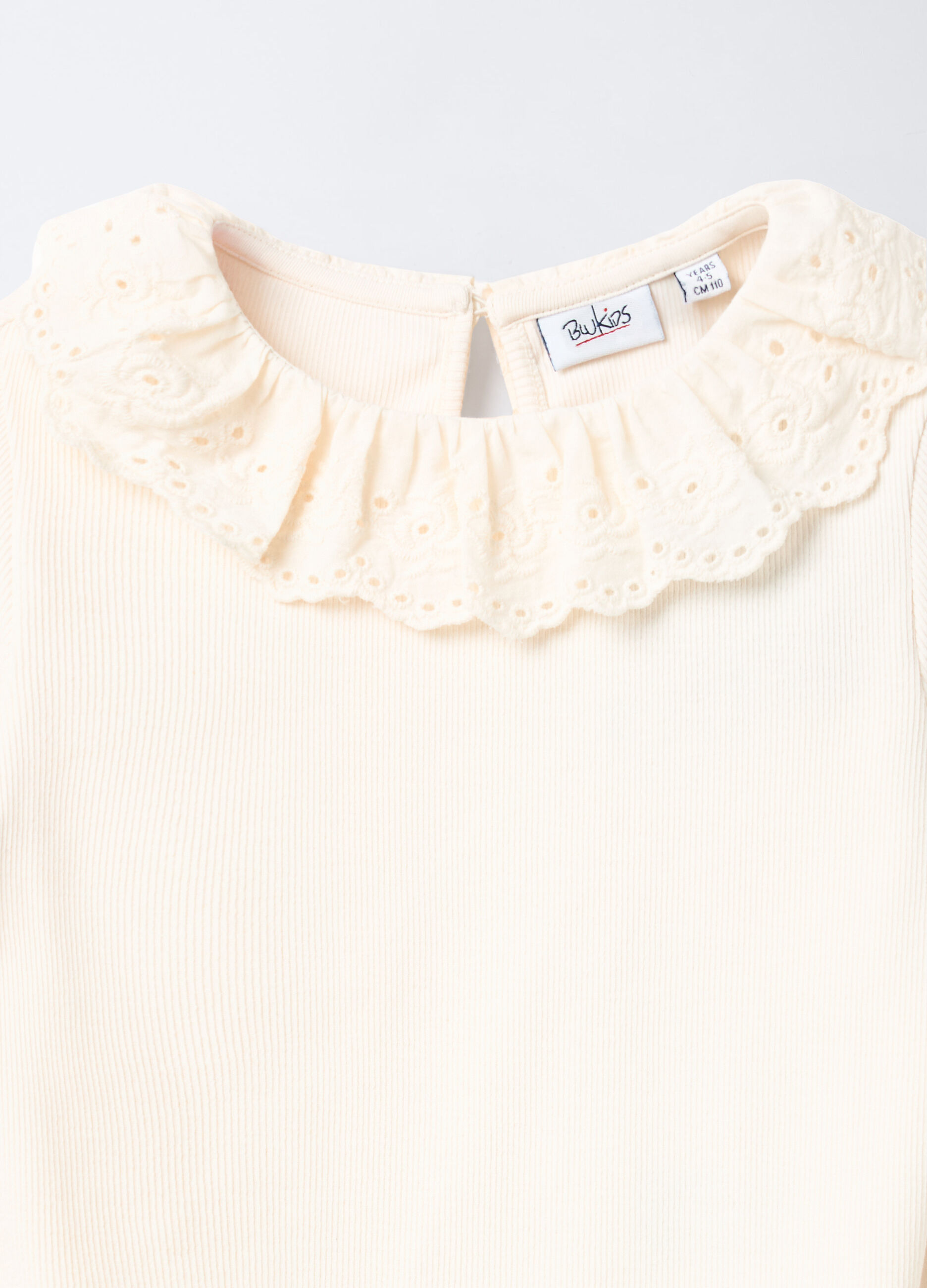 T-shirt in costina di cotone stretch bambina_2