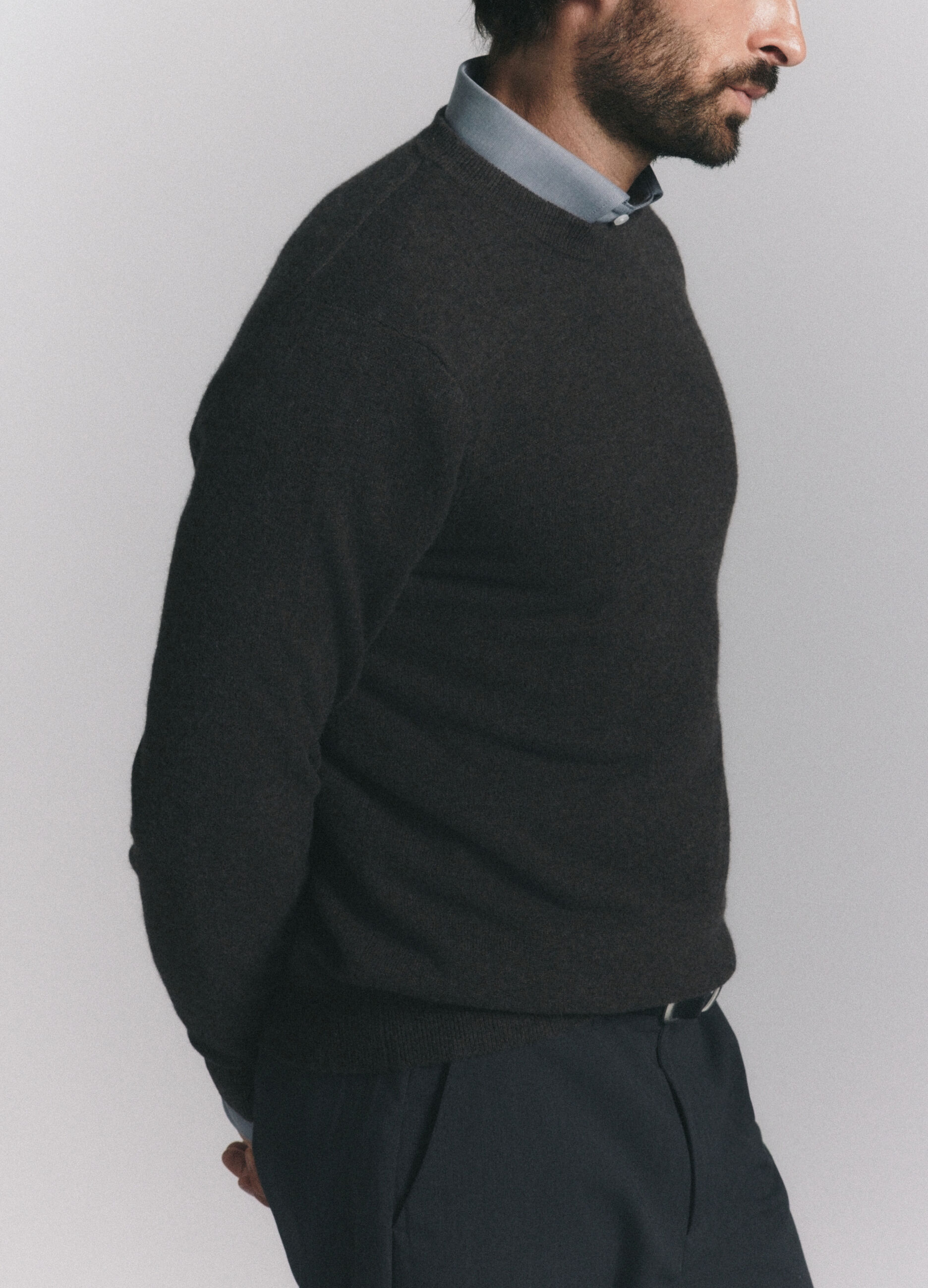 Maglione girocollo in cashmere uomo