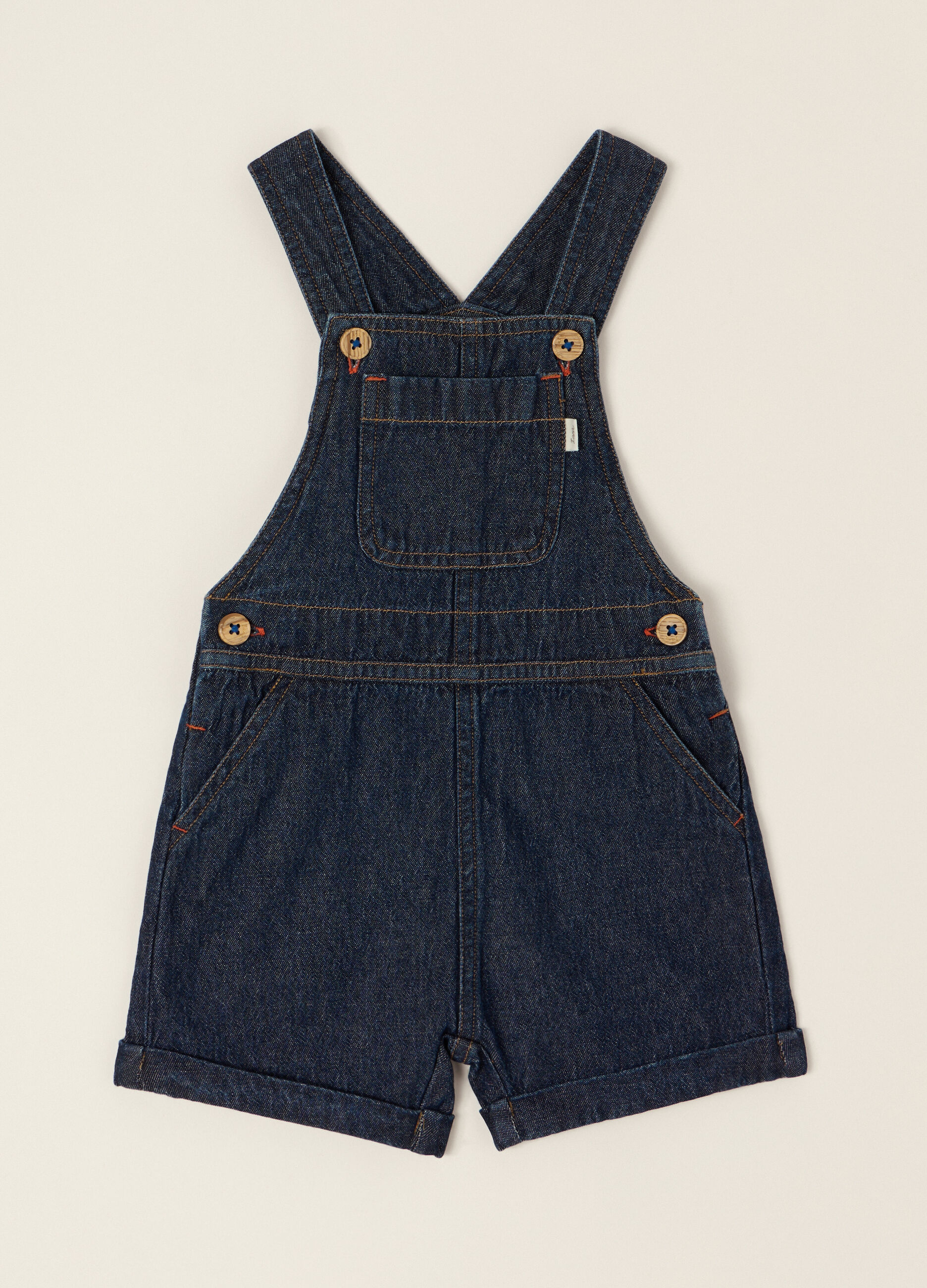 Salopette in chambray di puro cotone IANA _0