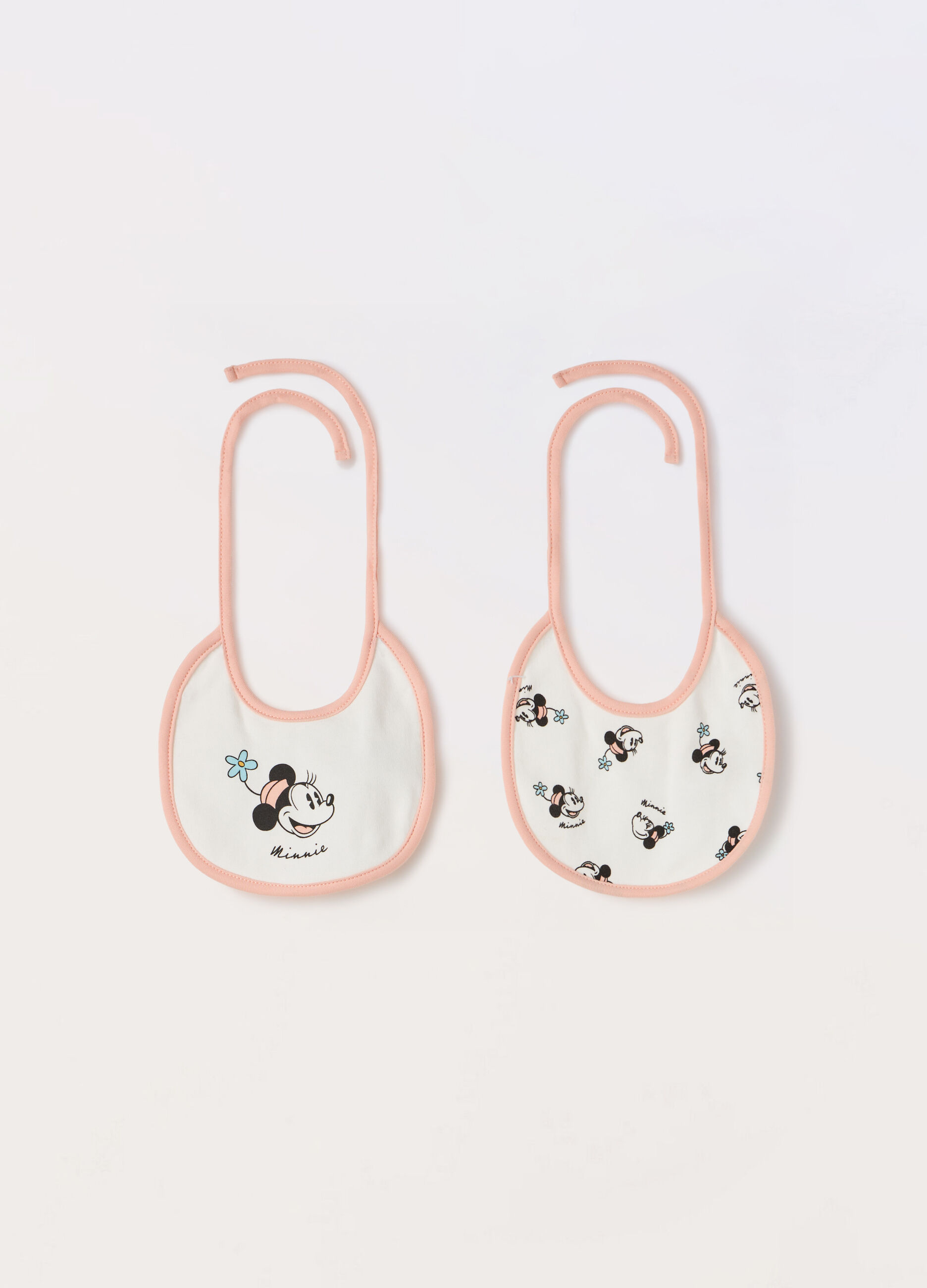 Pack 2 bavaglini in interlock di puro cotone neonata_0