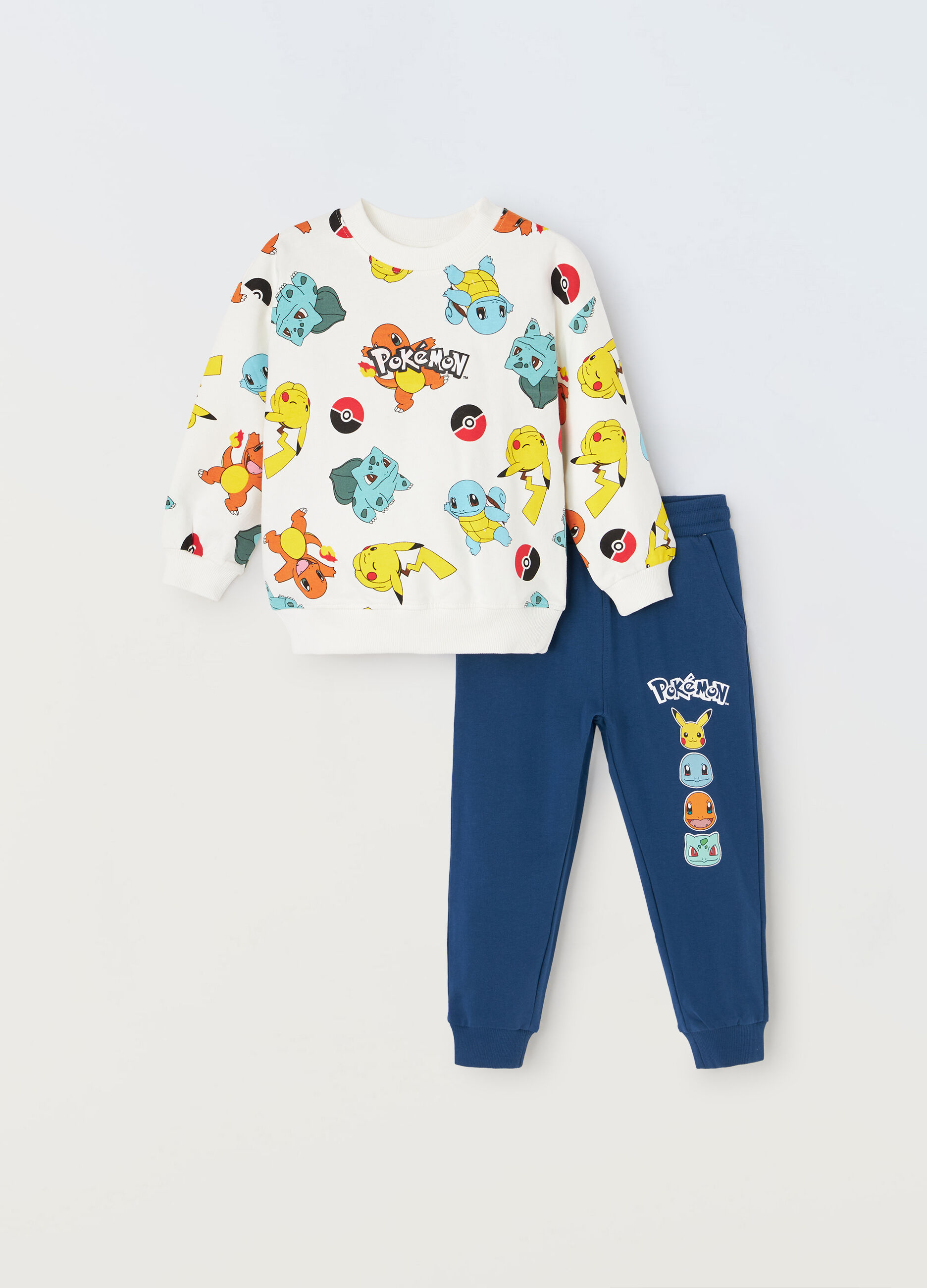 Jogging set in french terry di puro cotone bambino_1