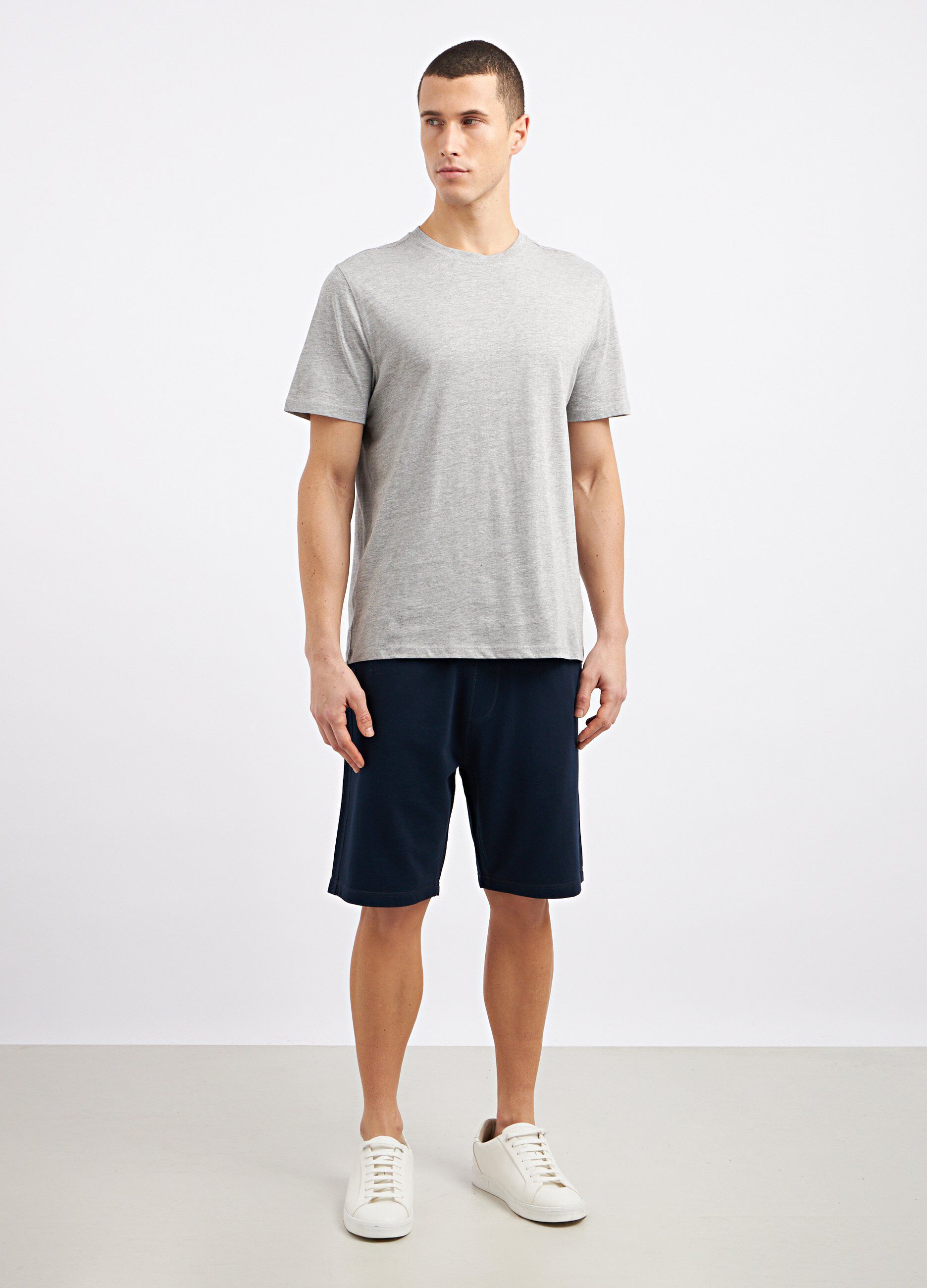 Shorts in felpa di puro cotone uomo_0