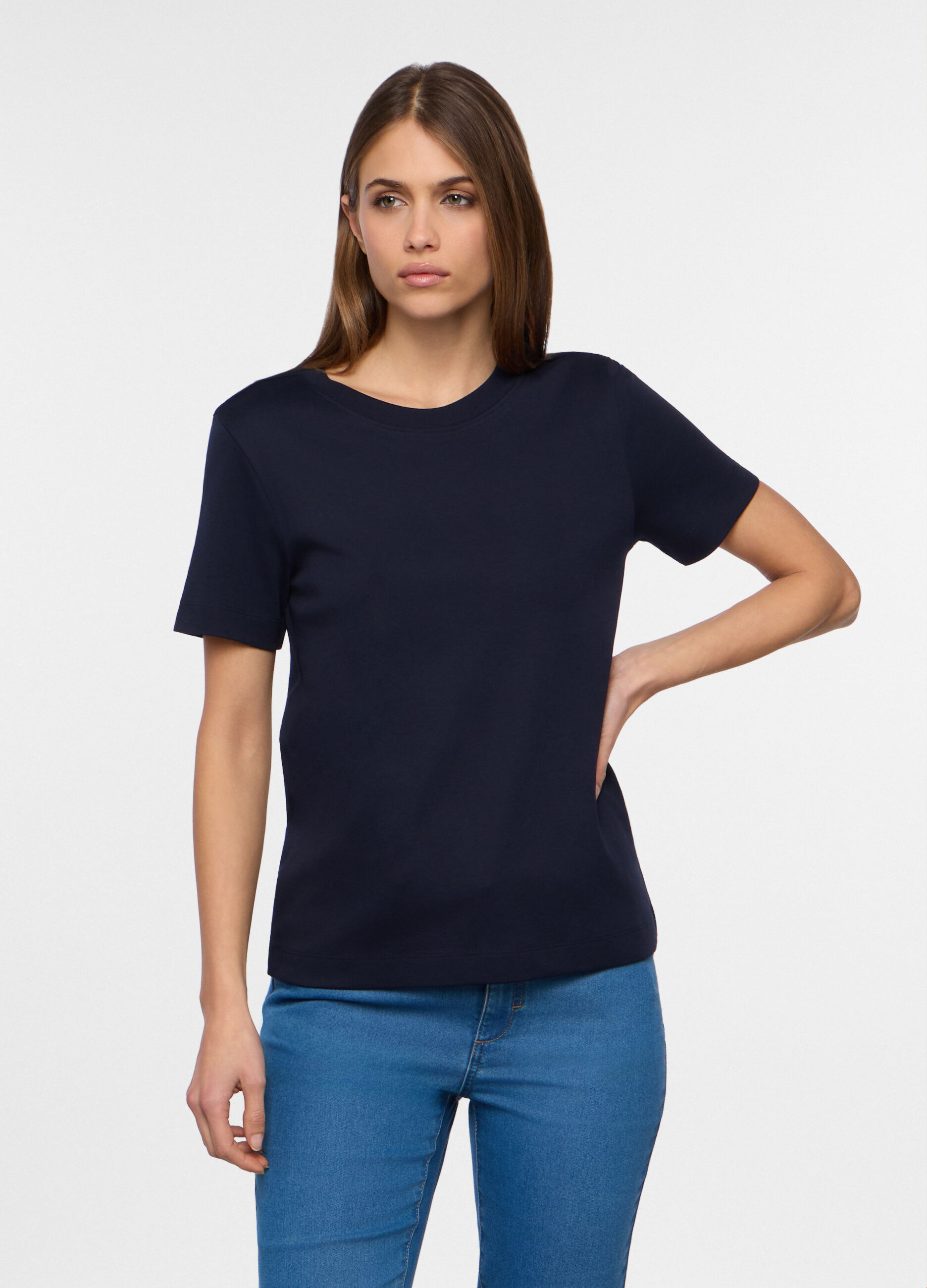 T-shirt girocollo donna_0