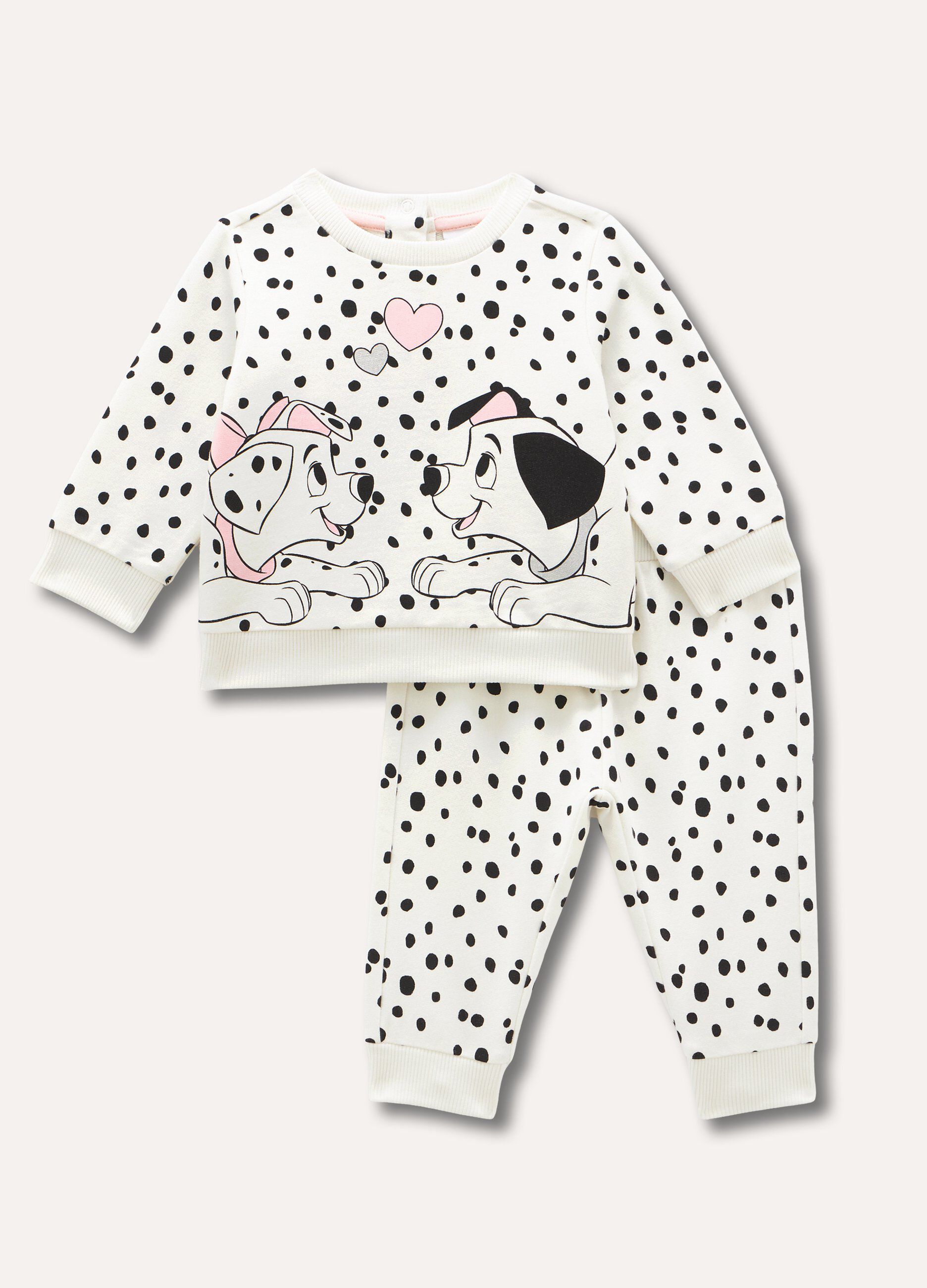 Jogging set in puro cotone neonata_0