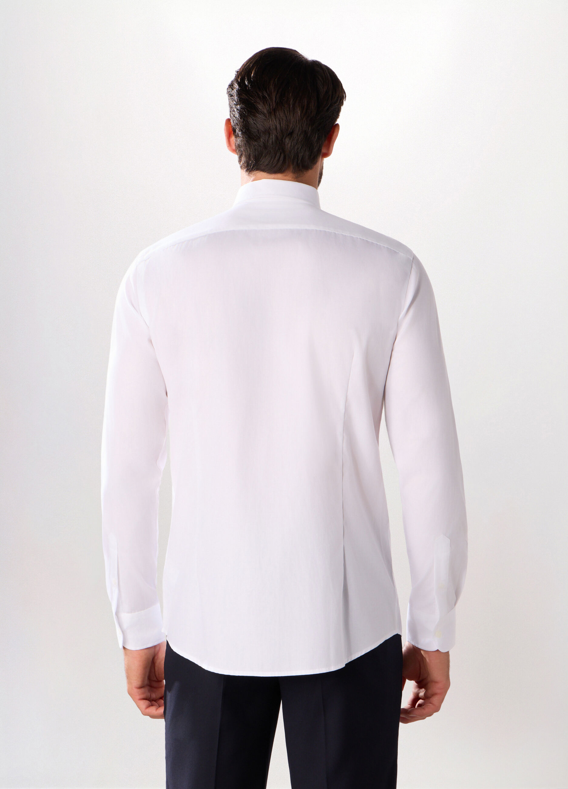 Camicia slim fit in puro cotone uomo_1