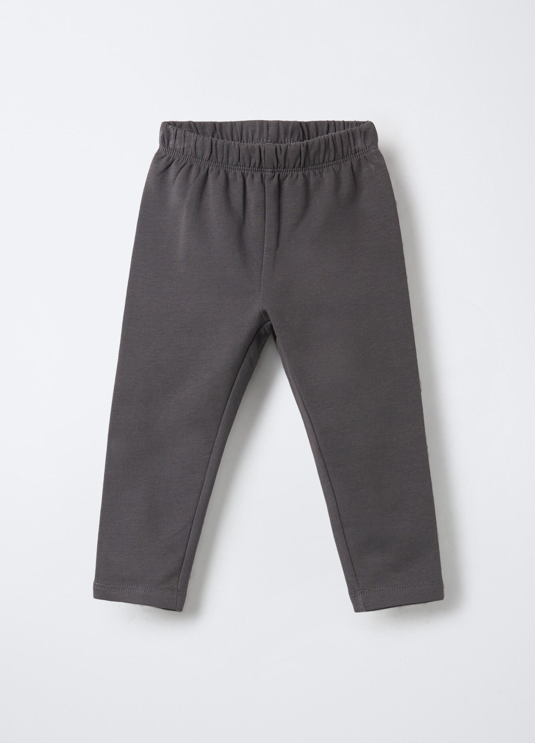 Leggings in felpa di cotone stretch bimba_0