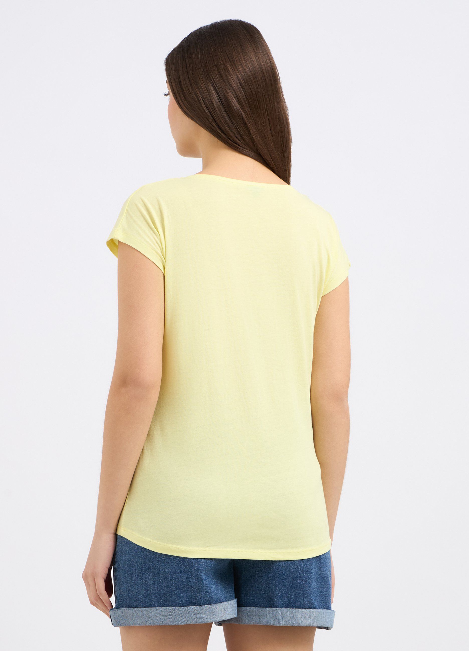 T-shirt in puro cotone con stampa donna_1
