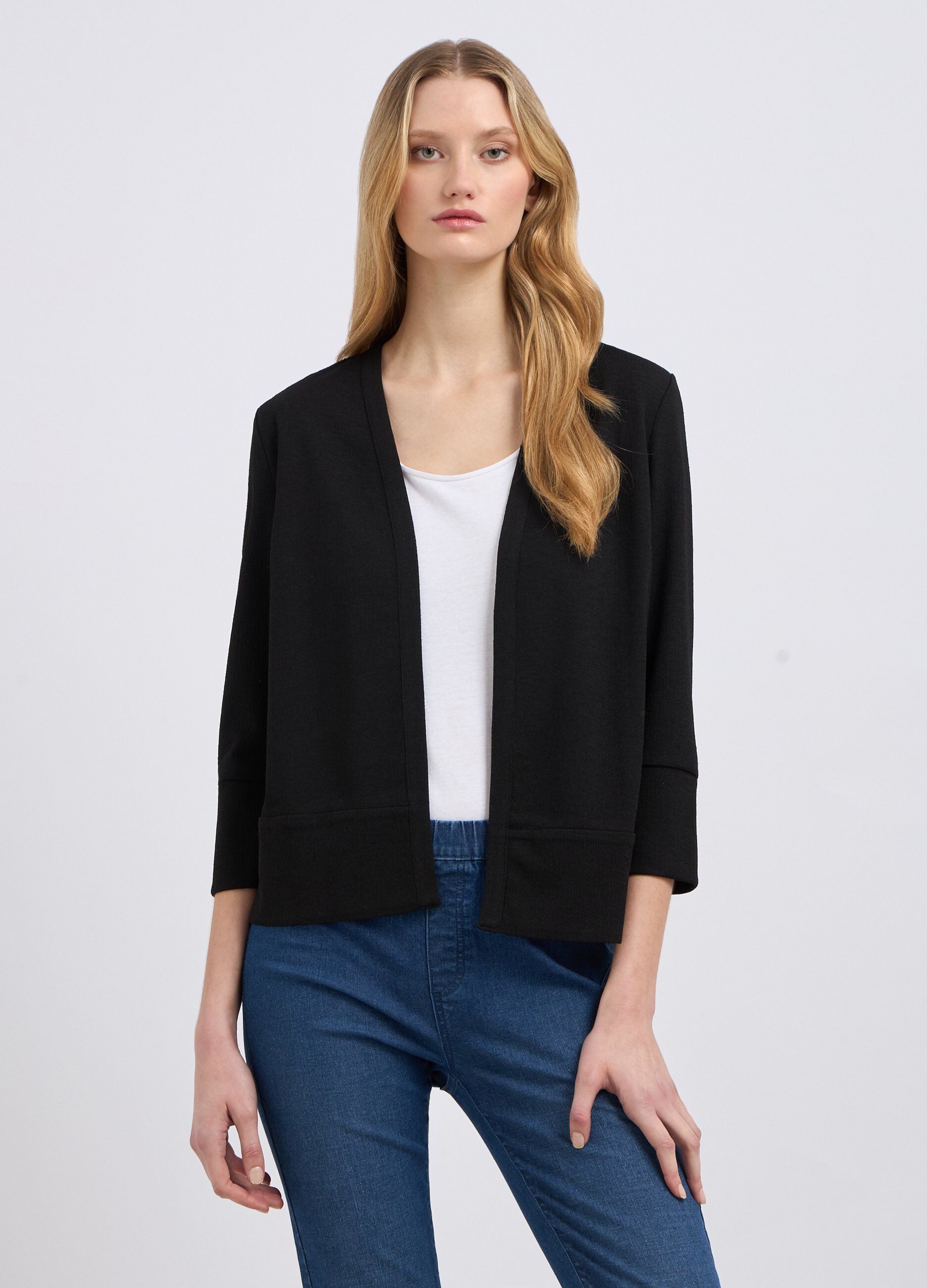 Cardigan in tinta unita donna_0