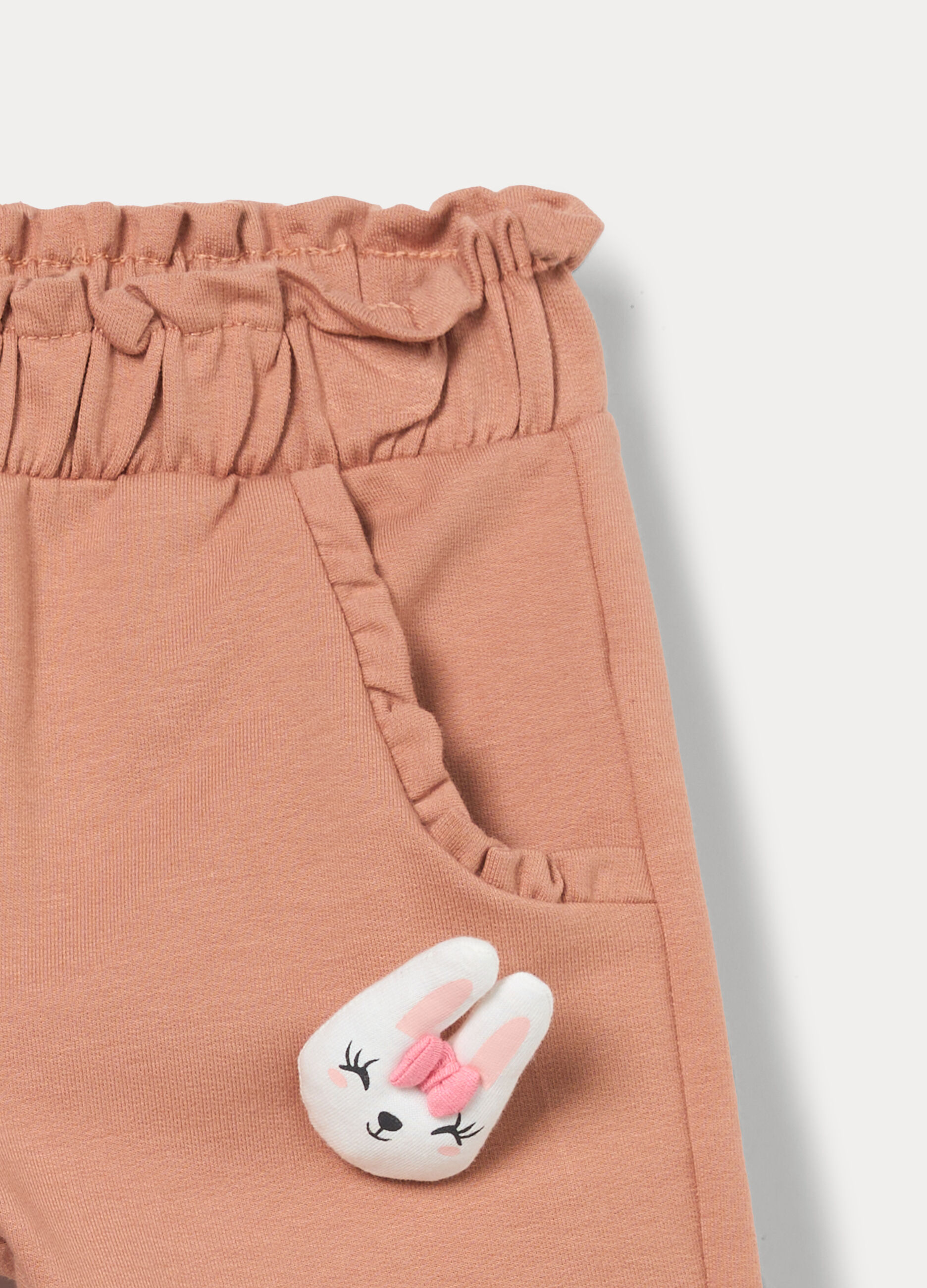 Pantaloni in french terry di cotone stretch bimba_2