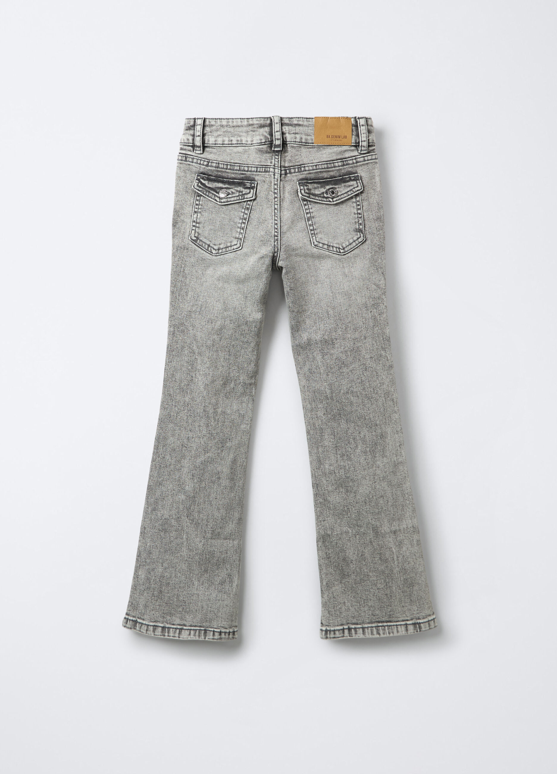 Pantaloni in denim di cotone stretch Flare Fit ragazza_1