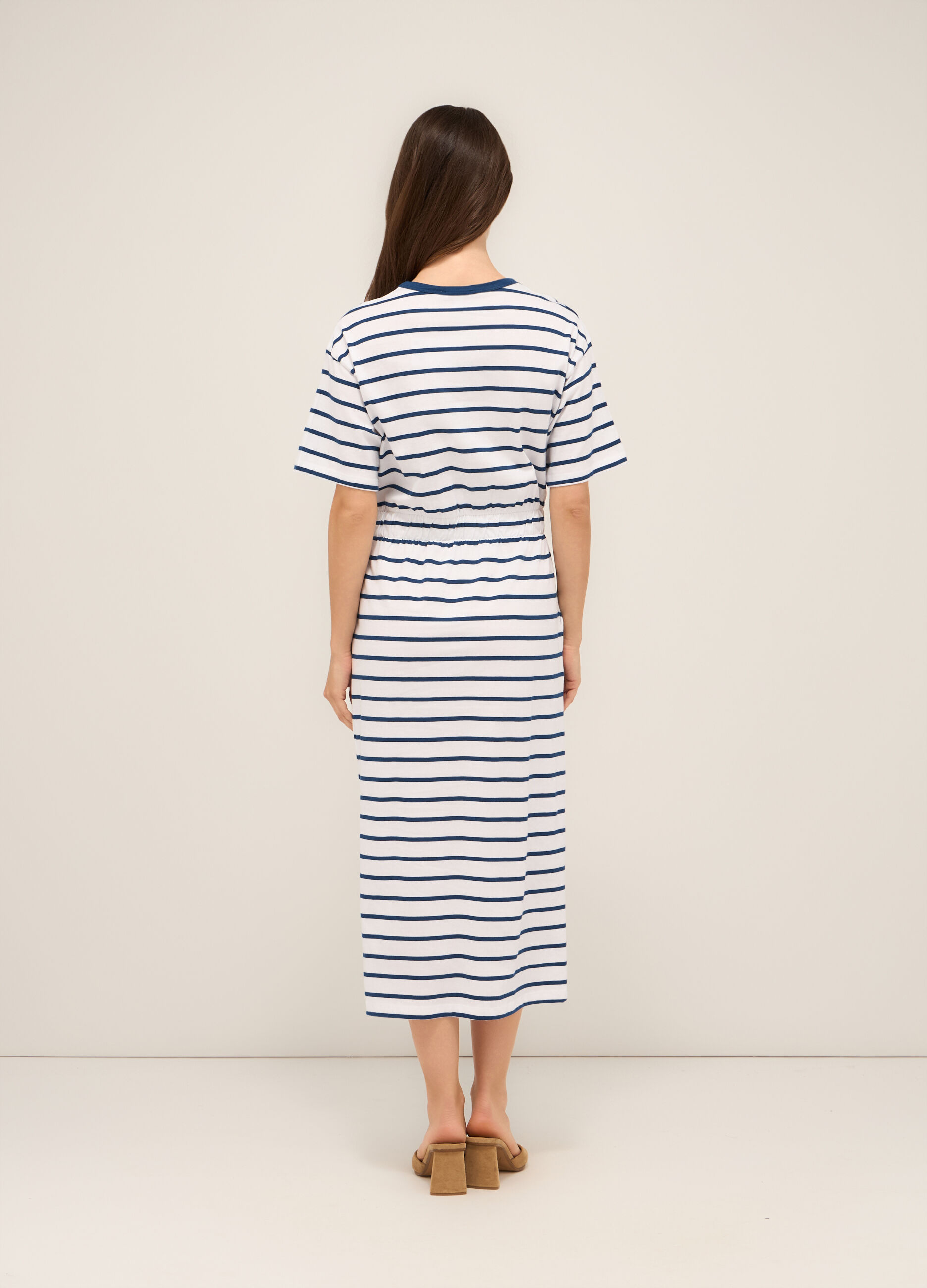 Abito lungo in jersey di puro cotone donna_1