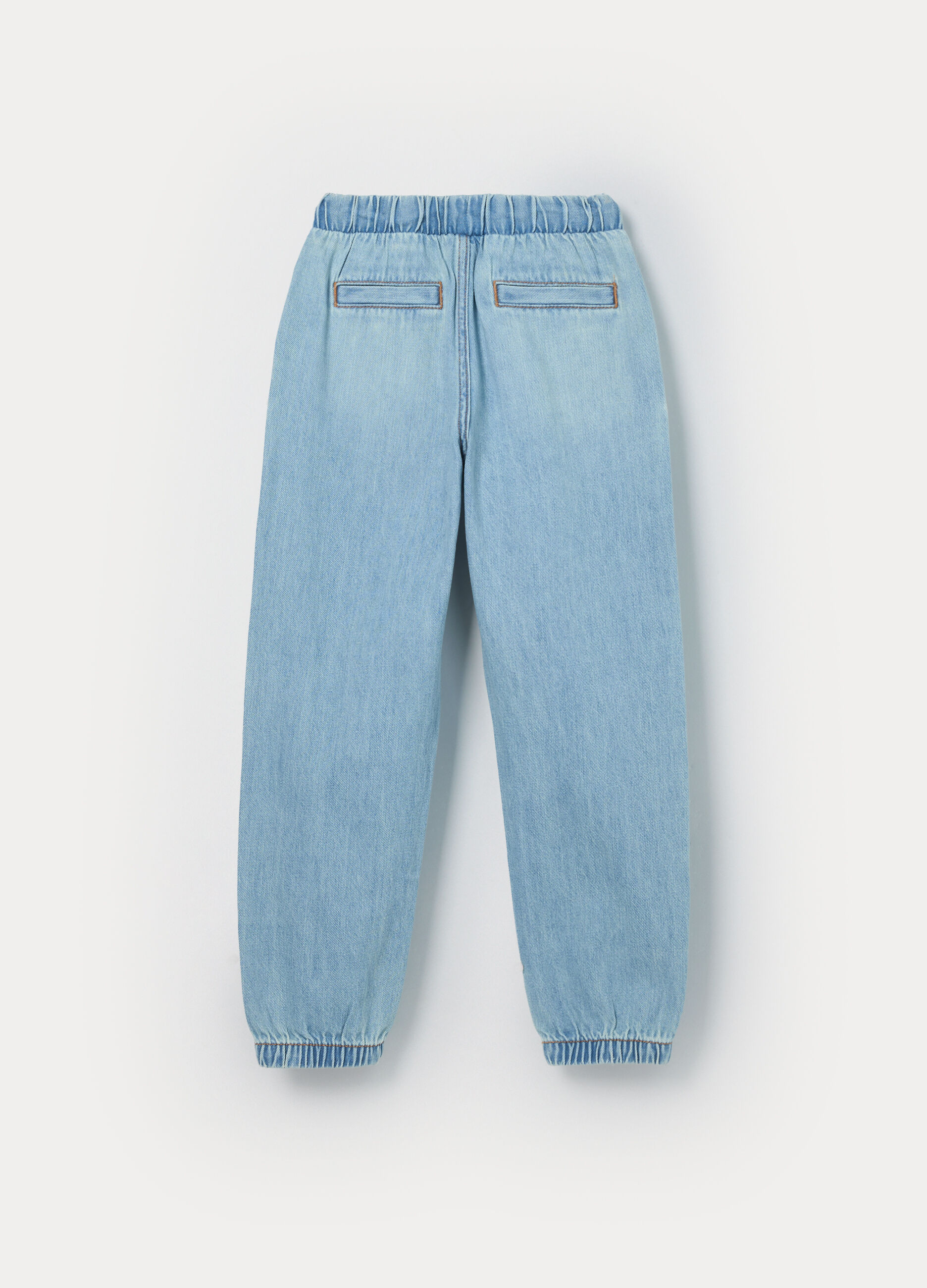 Jogger in denim misto cotone bambino_1