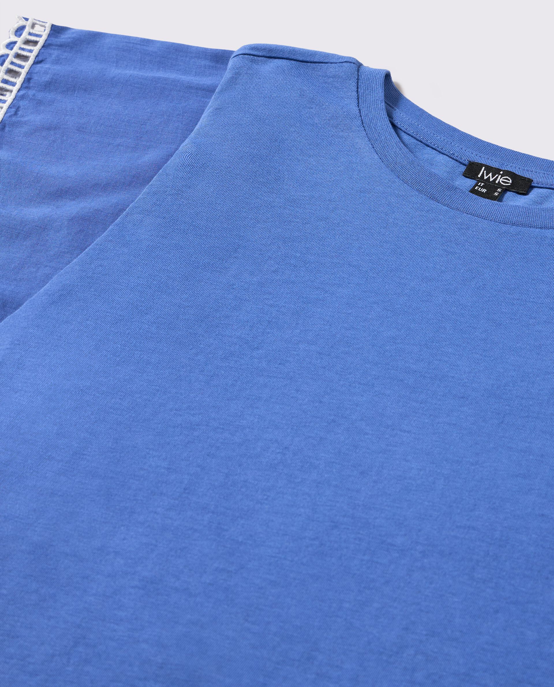 T-shirt in puro cotone con maniche ad aletta donna_1