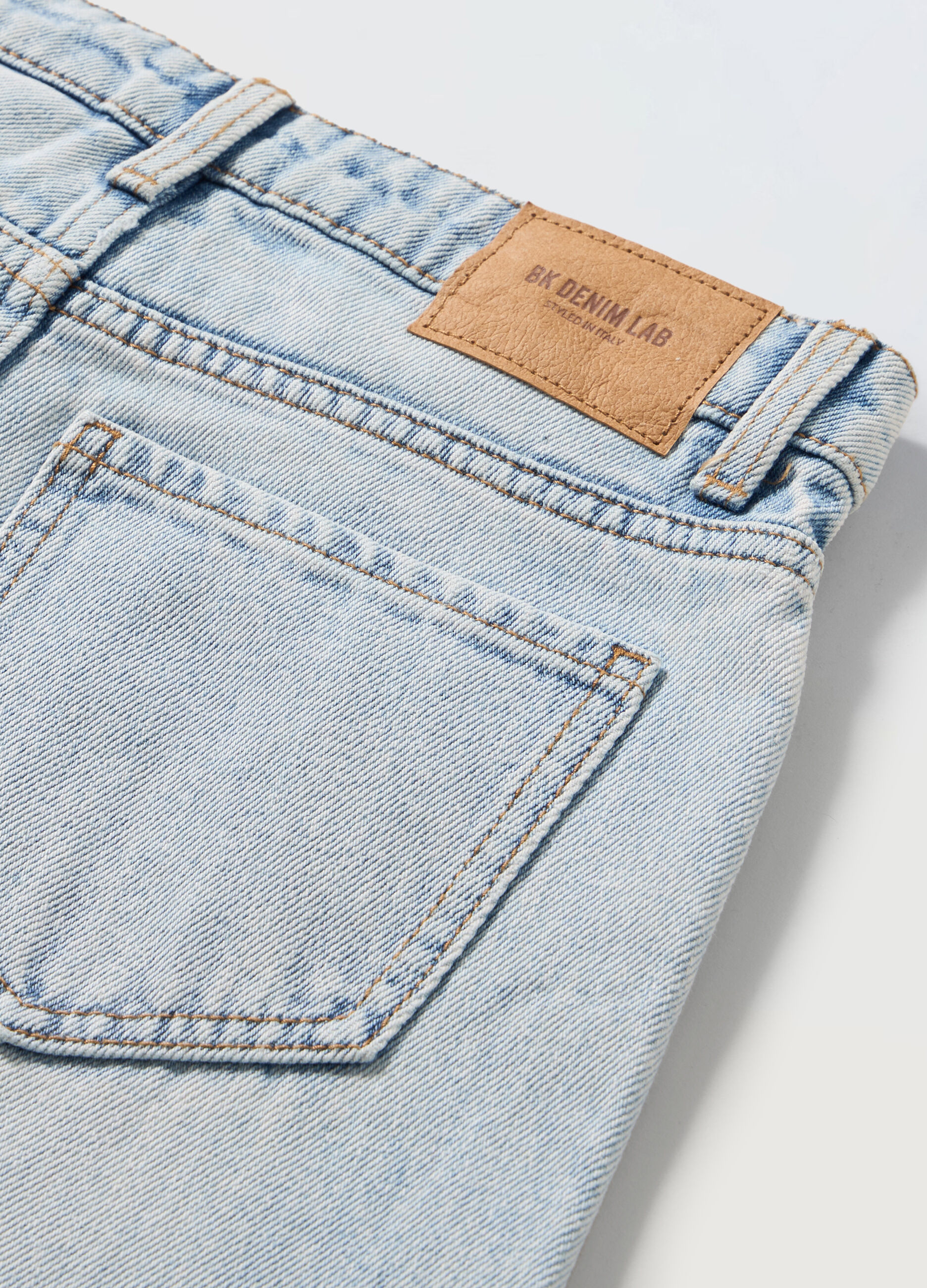 Pantaloni in denim di misto cotone ragazza_1