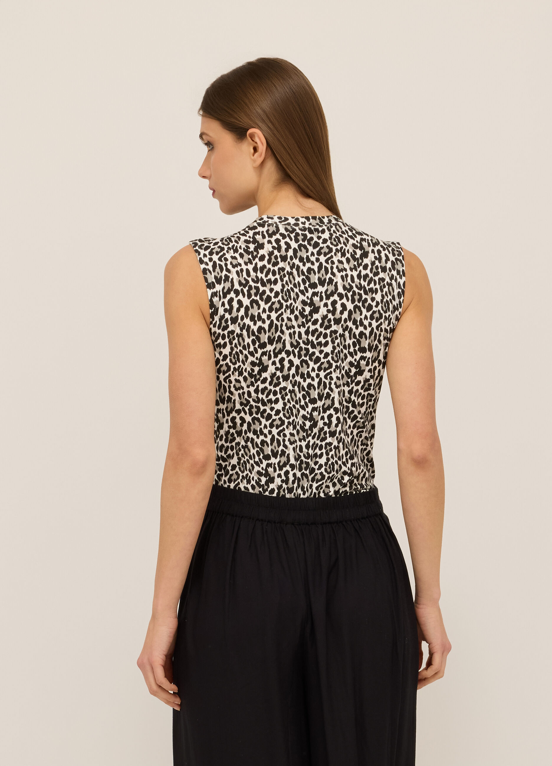 Body in jersey di cotone stretch donna