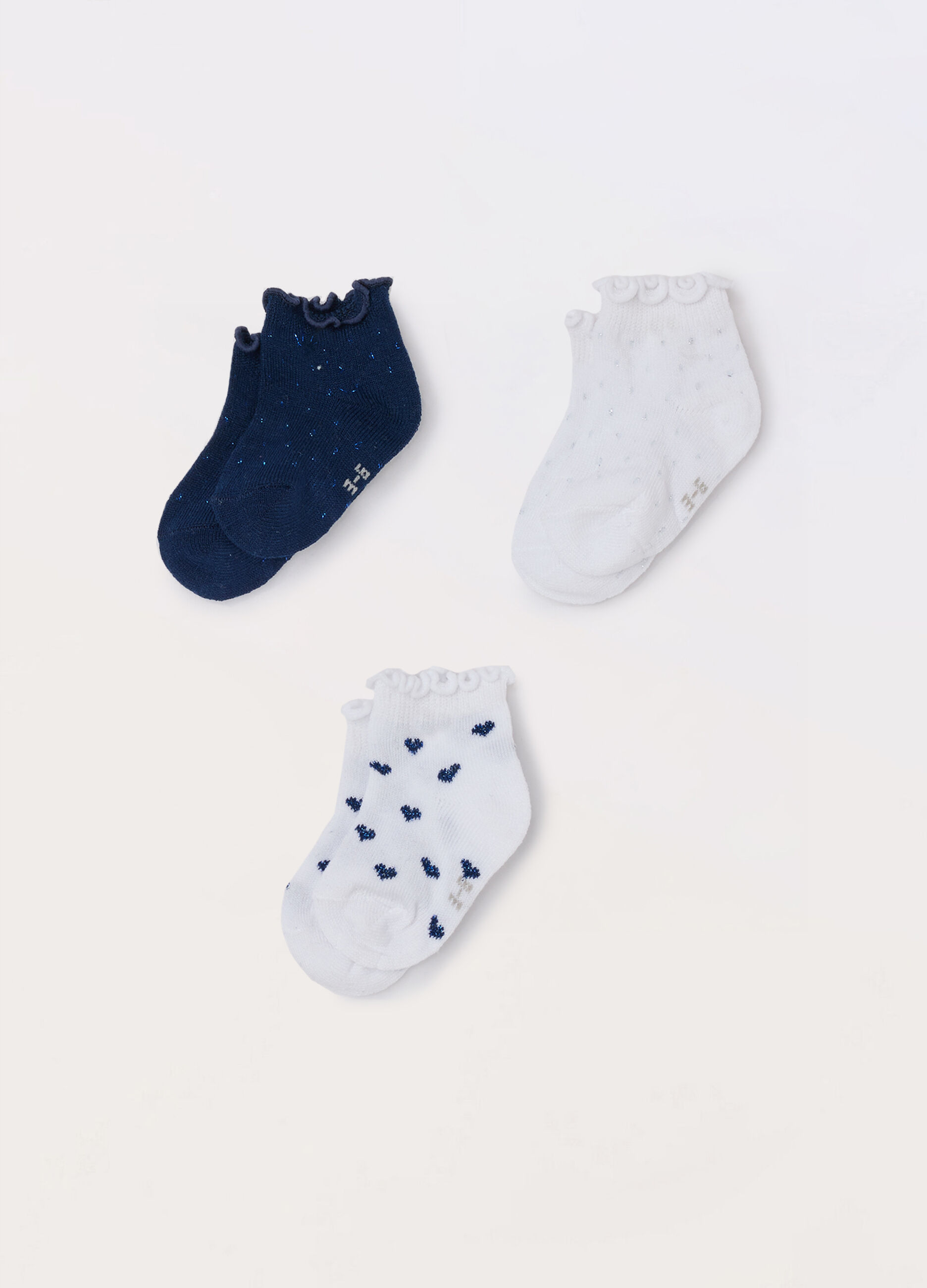 Pack 3 calze corte misto cotone neonata_0