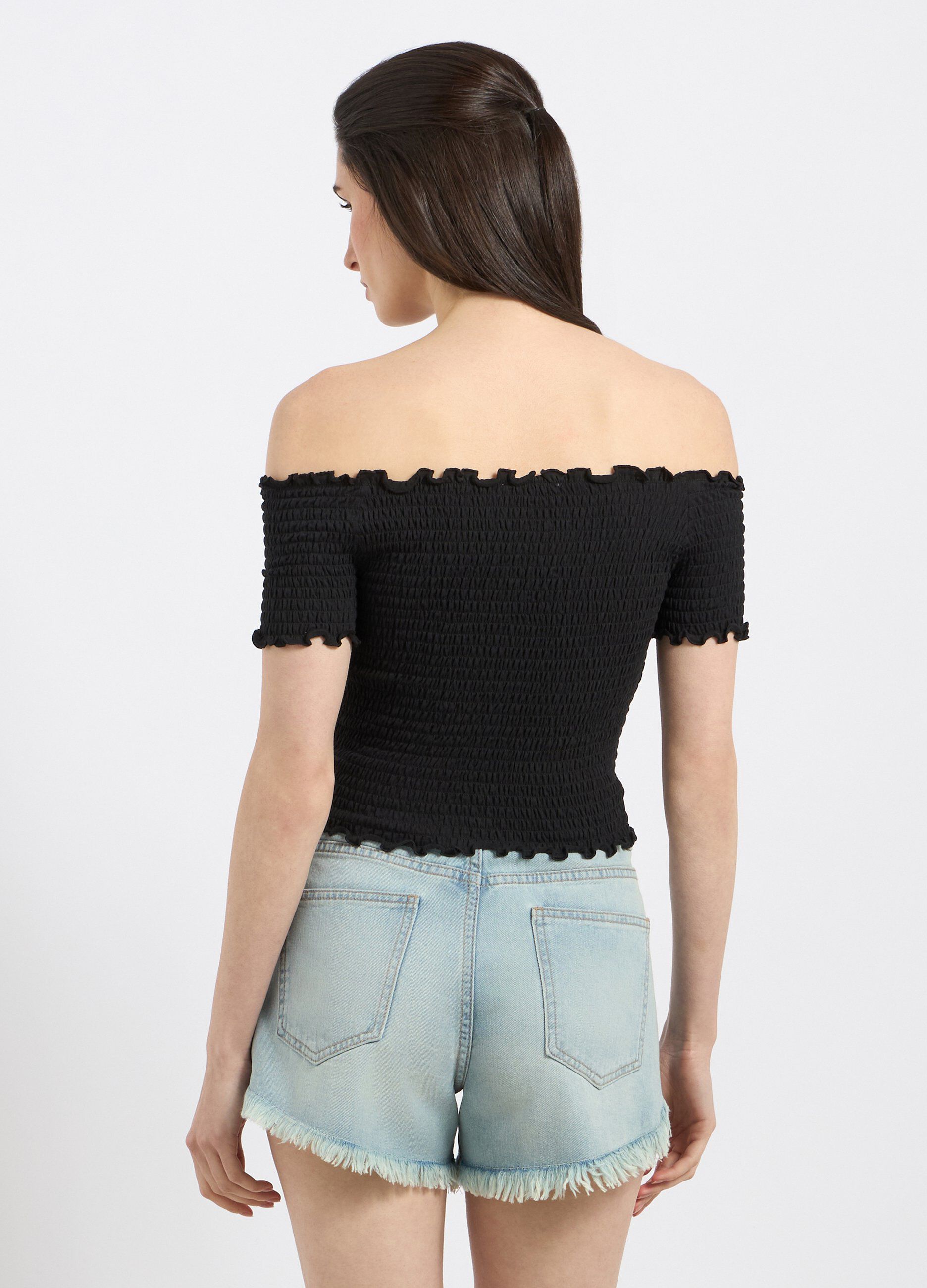 Top smocked in misto cotone stretch donna_1