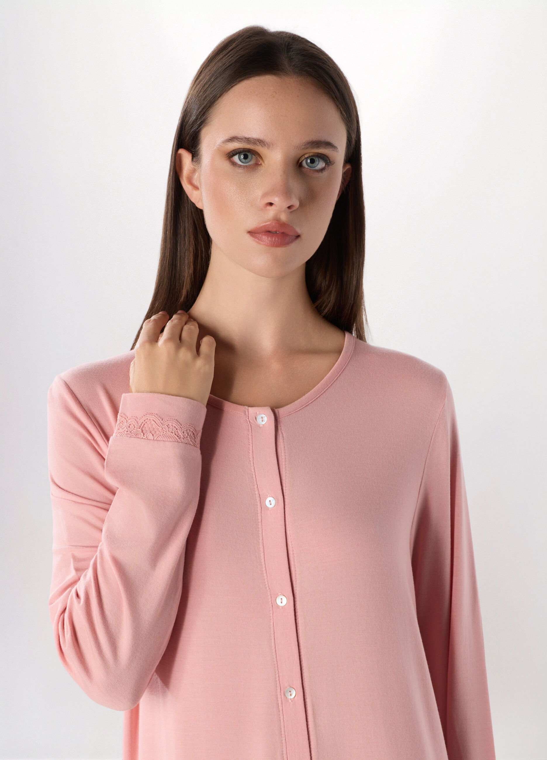 Camicia da notte in jersey di modal stretch donna_2