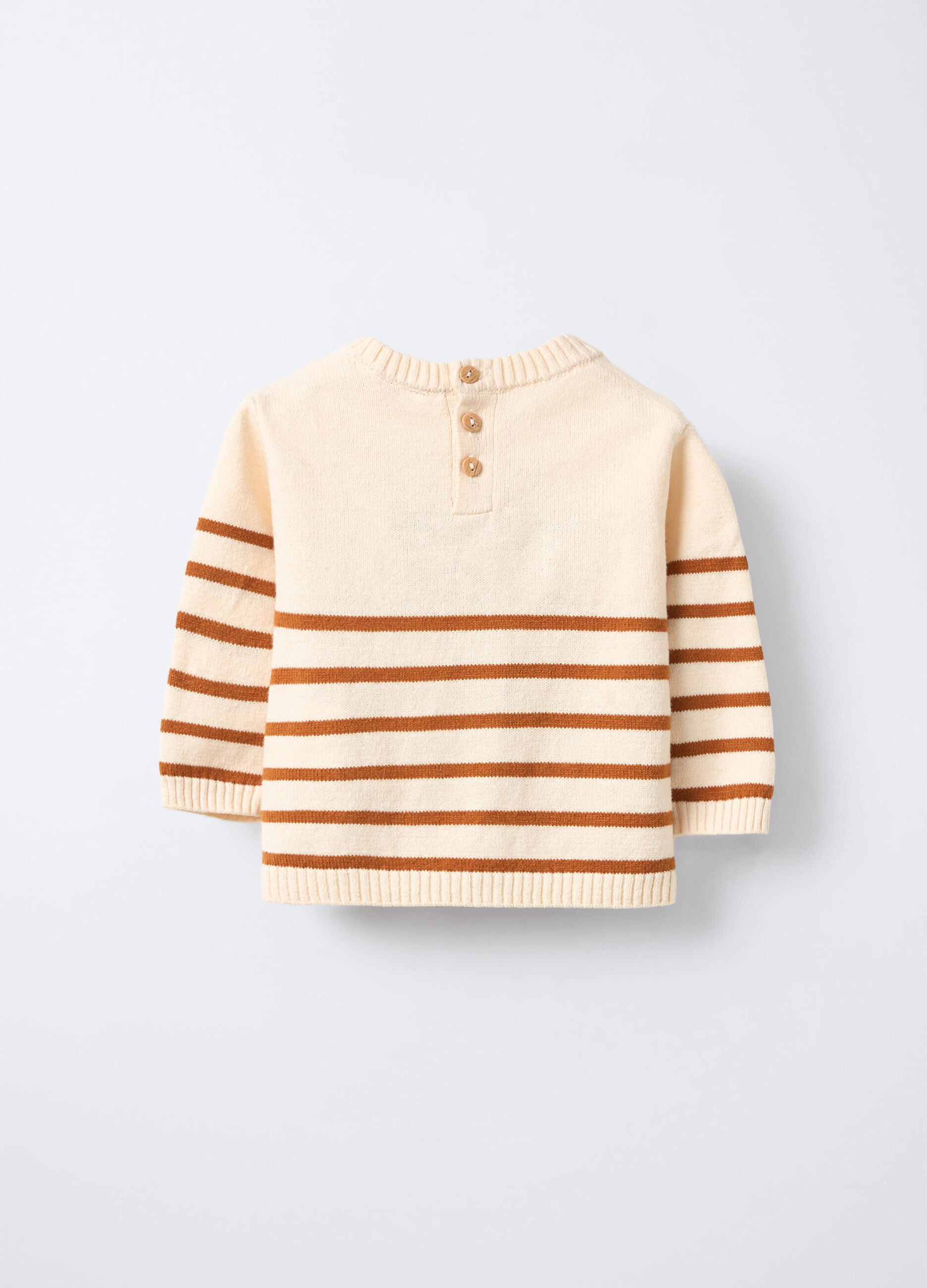 Maglione girocollo tricot misto cotone neonato_1