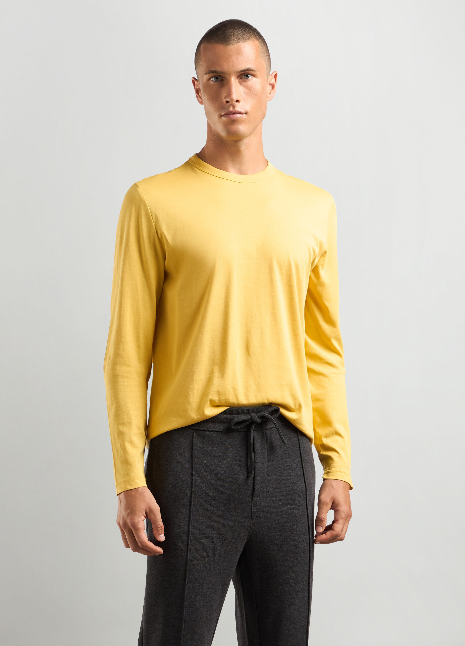 T-shirt girocollo in puro cotone uomo_0