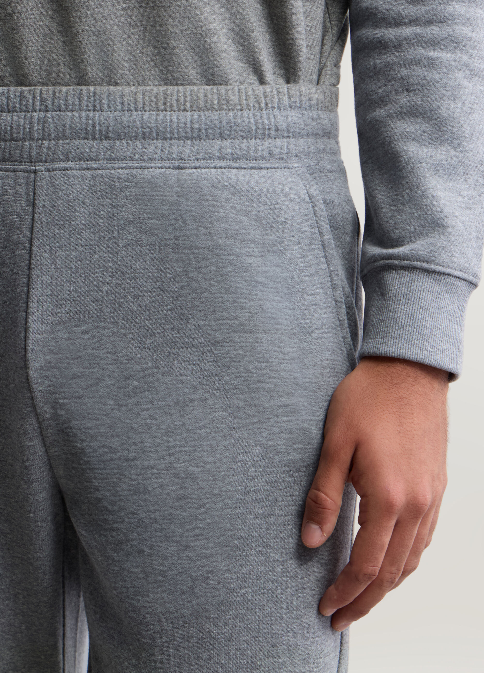 Jogger slim fit in felpa di cotone uomo