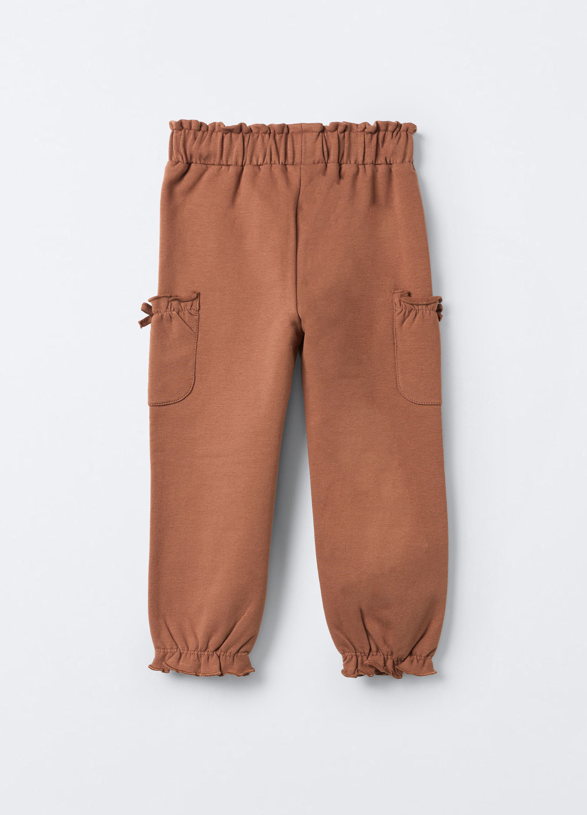 Jogger in felpa di cotone stretch Comfort Fit bimba_0