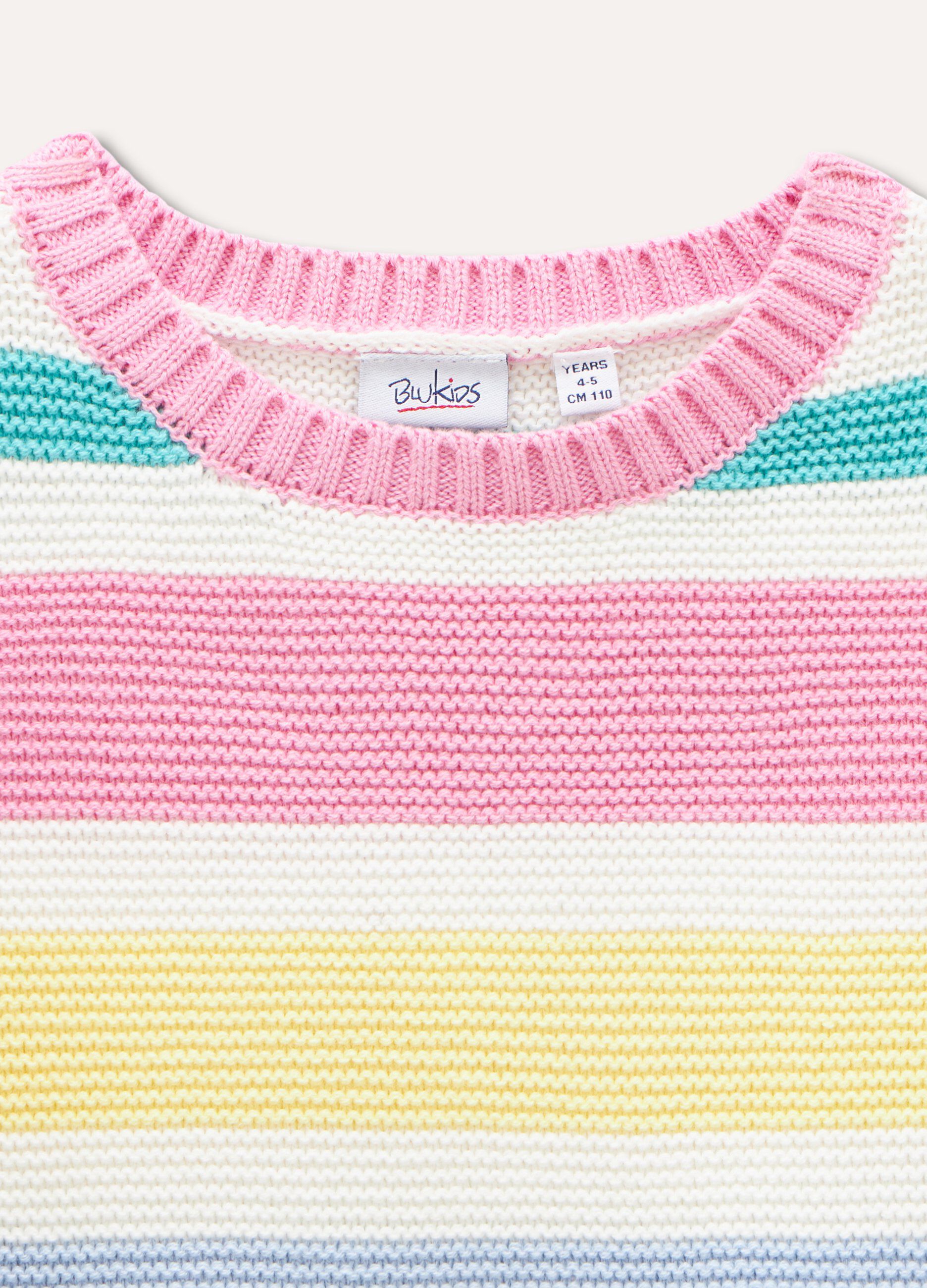 Tricot rigato multicolor bambina_1