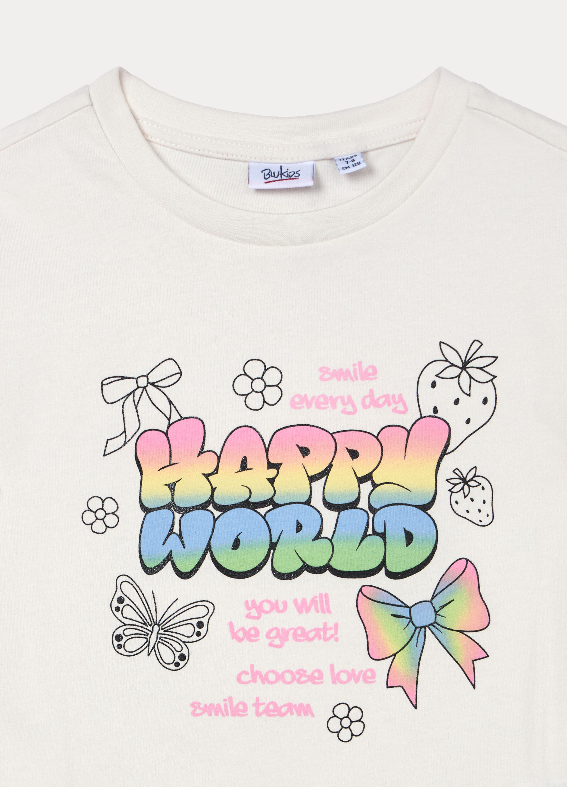 T-shirt girocollo in jersey di puro cotone bambina_2