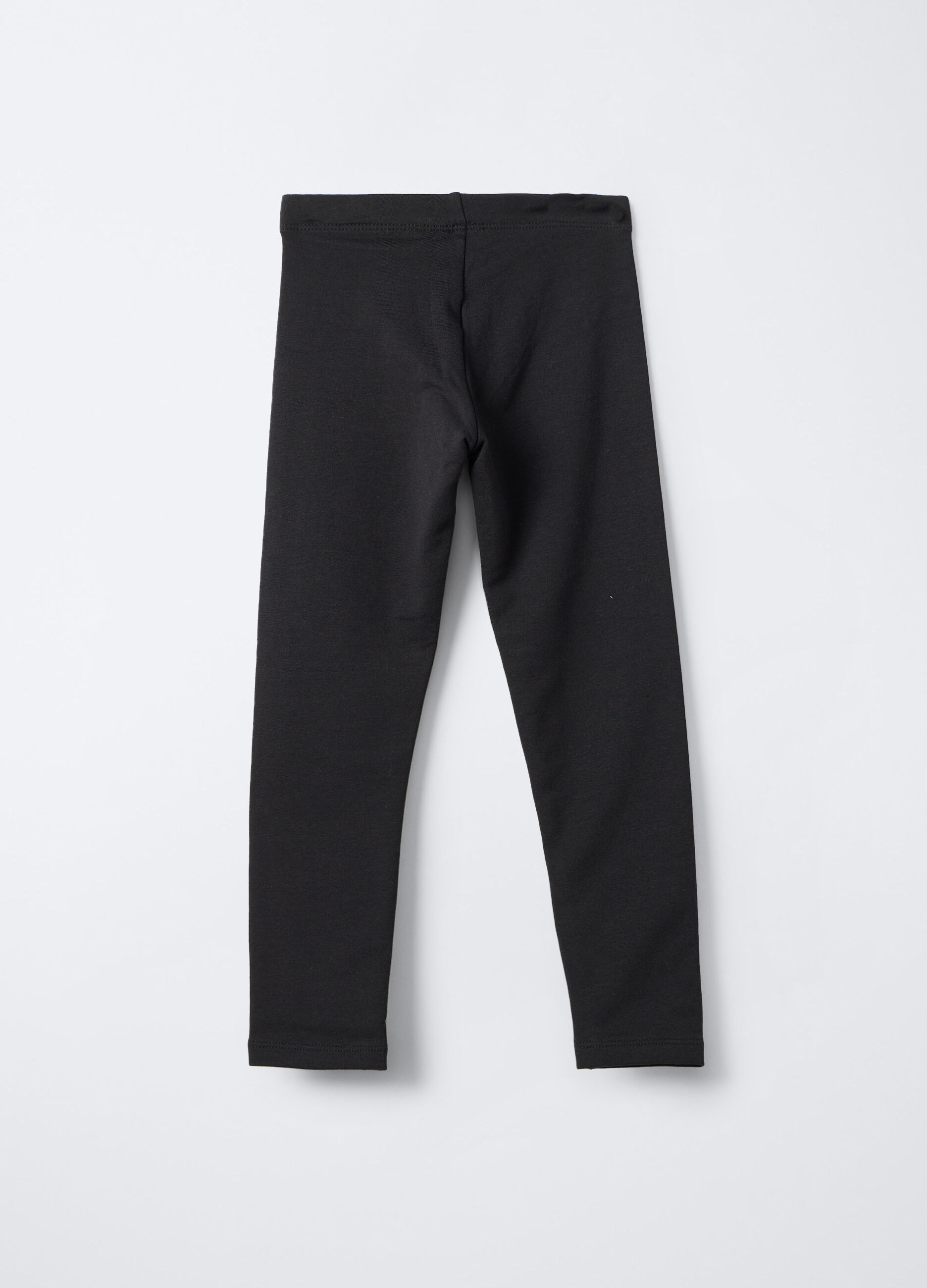Leggings Slim Fit in cotone garzato stretch bambina_1
