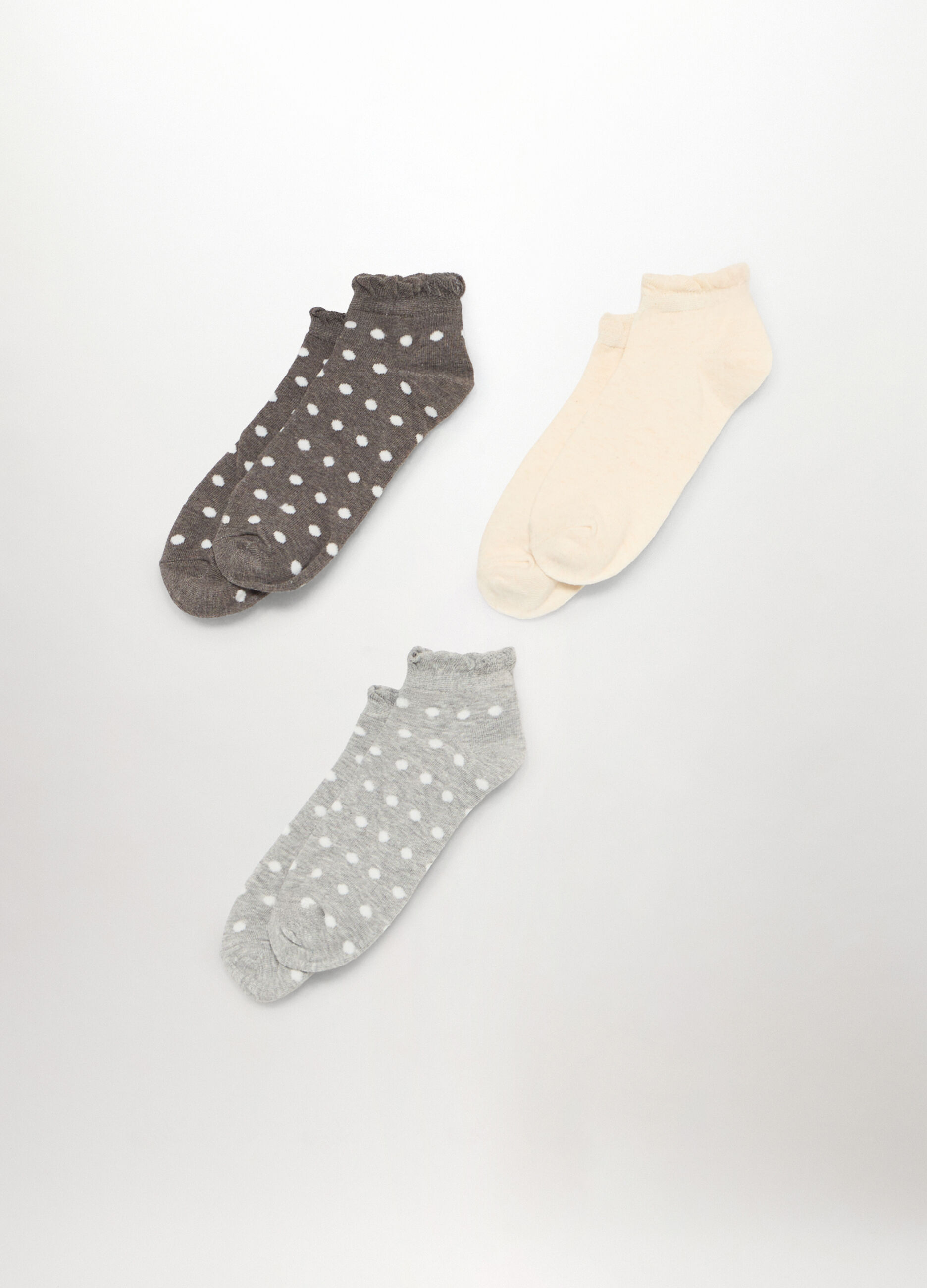 Pack 3 calze corte in cotone stretch donna_0