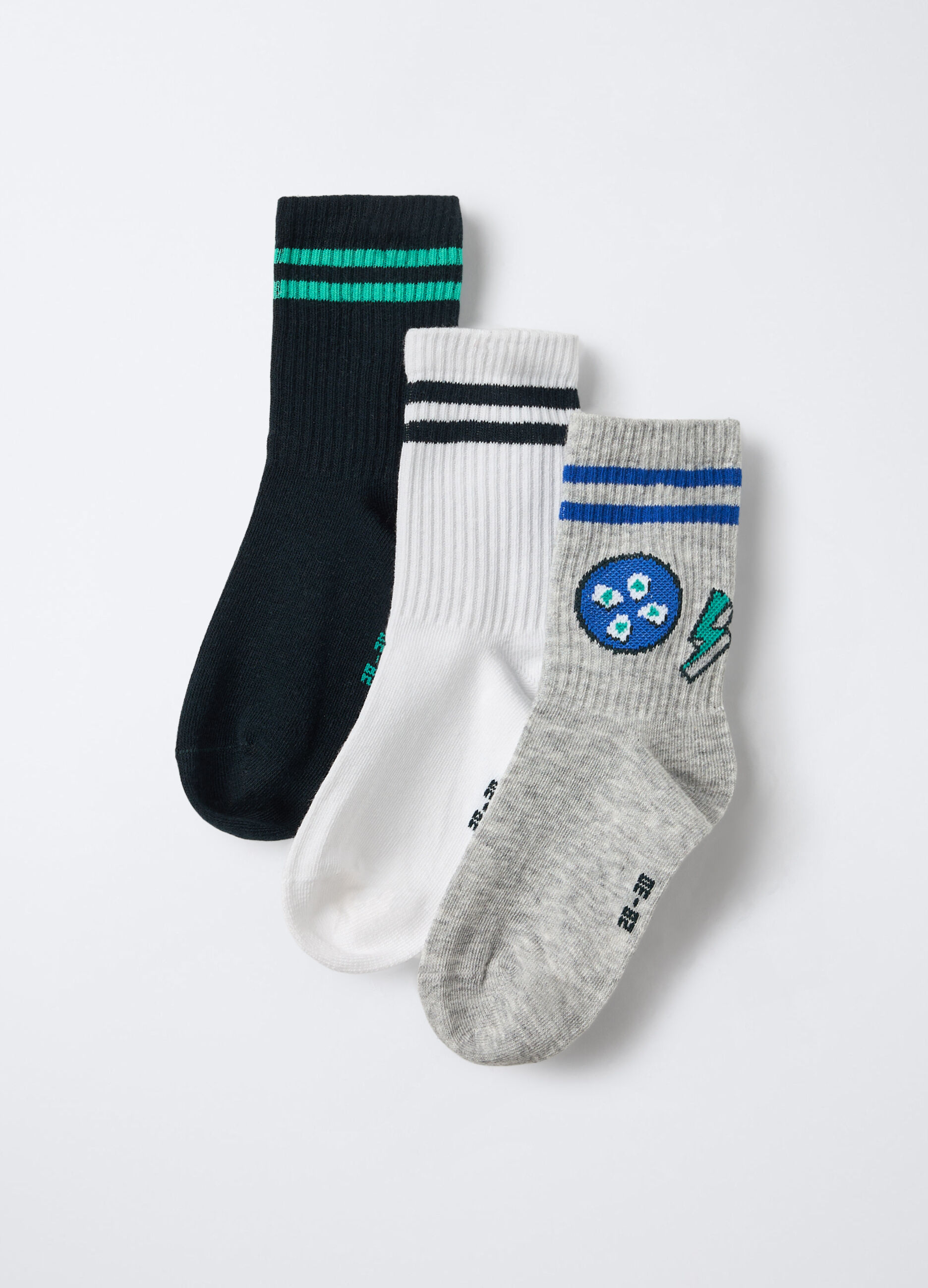 Pack 3 calze corte misto cotone bambino_0
