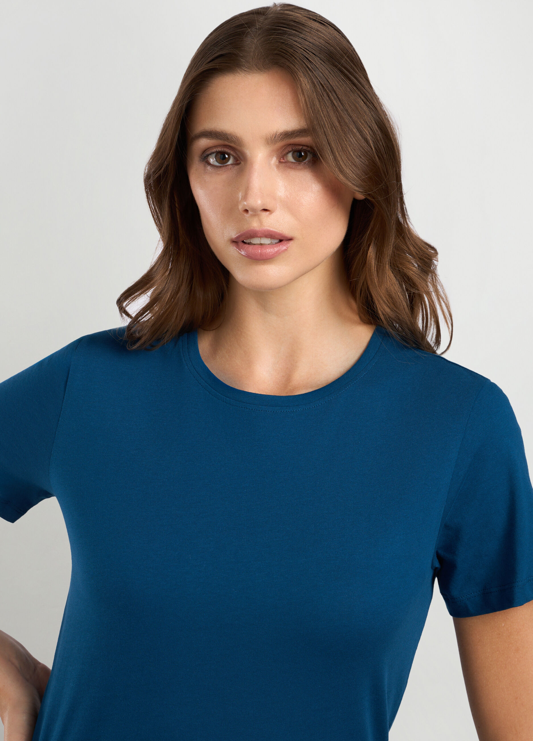 T-shirt in jersey puro cotone donna_2